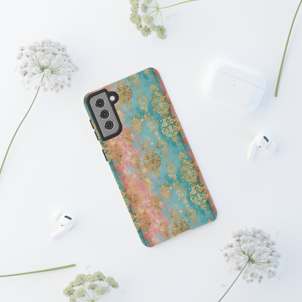 Custom Phone Case, Elegant Damask