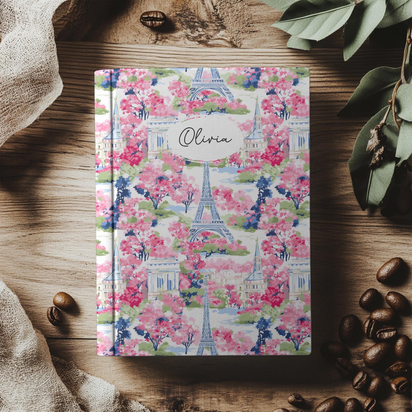 Personalized Watercolor Floral Journal