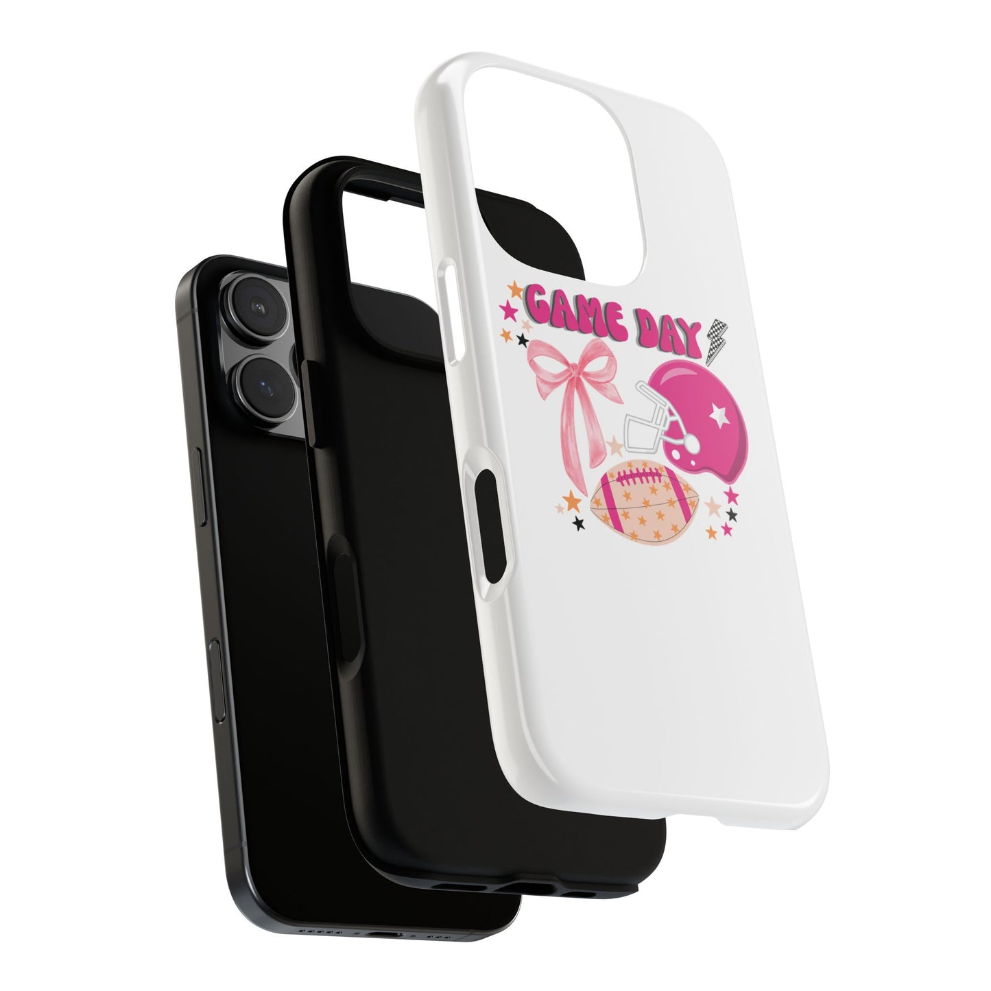 Phone Cases, Game Day Cute Pink Football Helmet & Bows