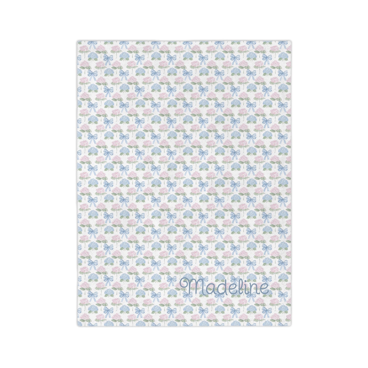 Velveteen Microfiber Blanket - Hydrangeas