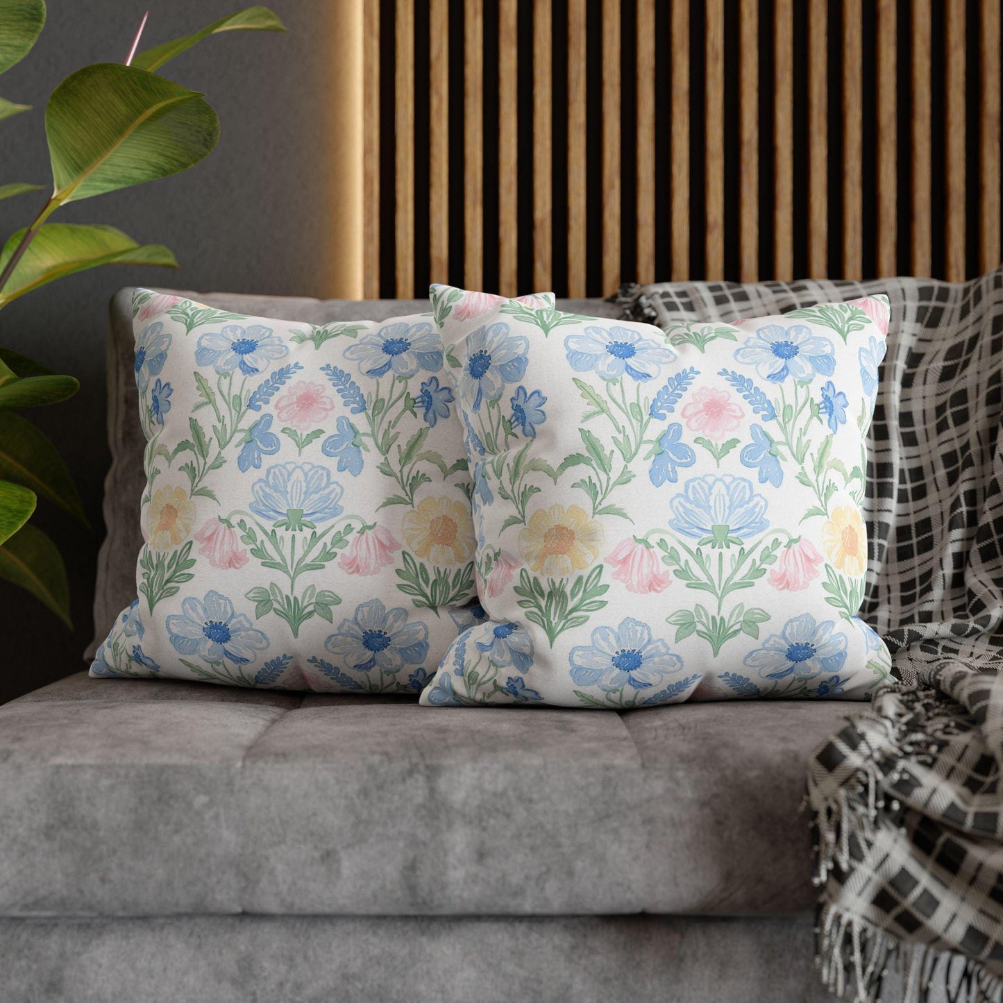 Custom Throw Pillow, Coquette Flowers