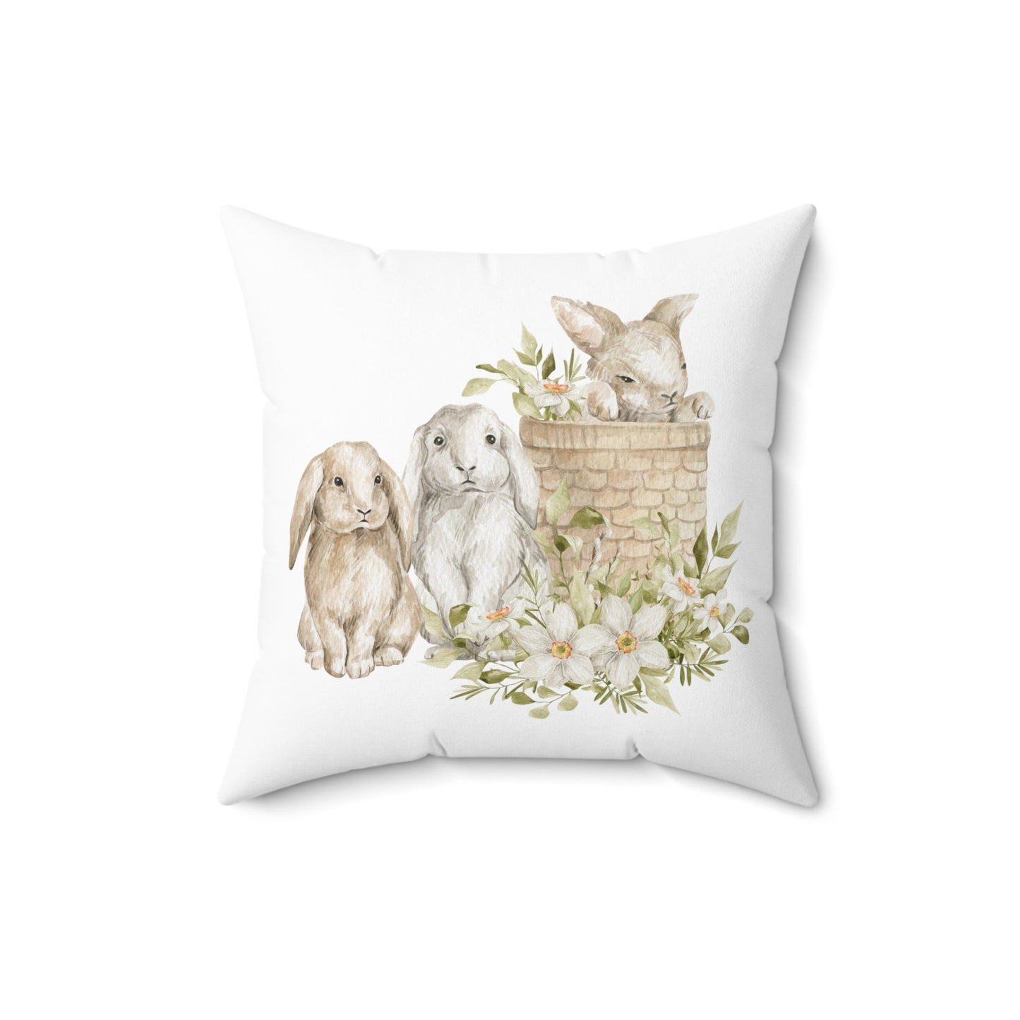 Custom Throw Pillow, Bunnies