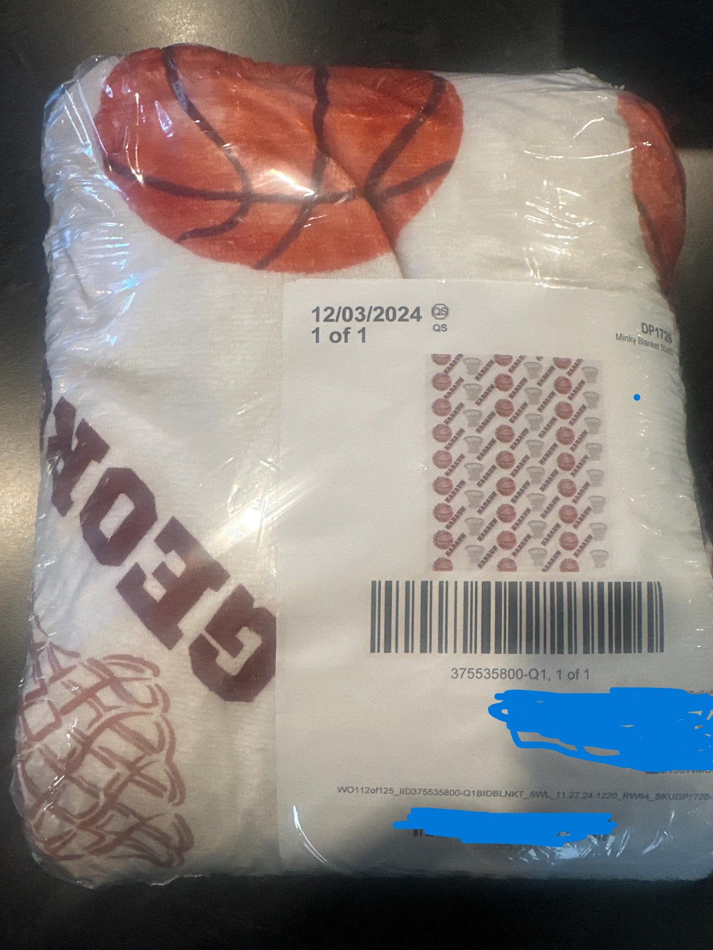 Personalized Sports Blanket - Basketball