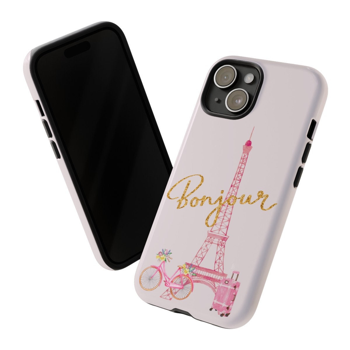 Custom Phone Case, Eiffel Tower Bonjour