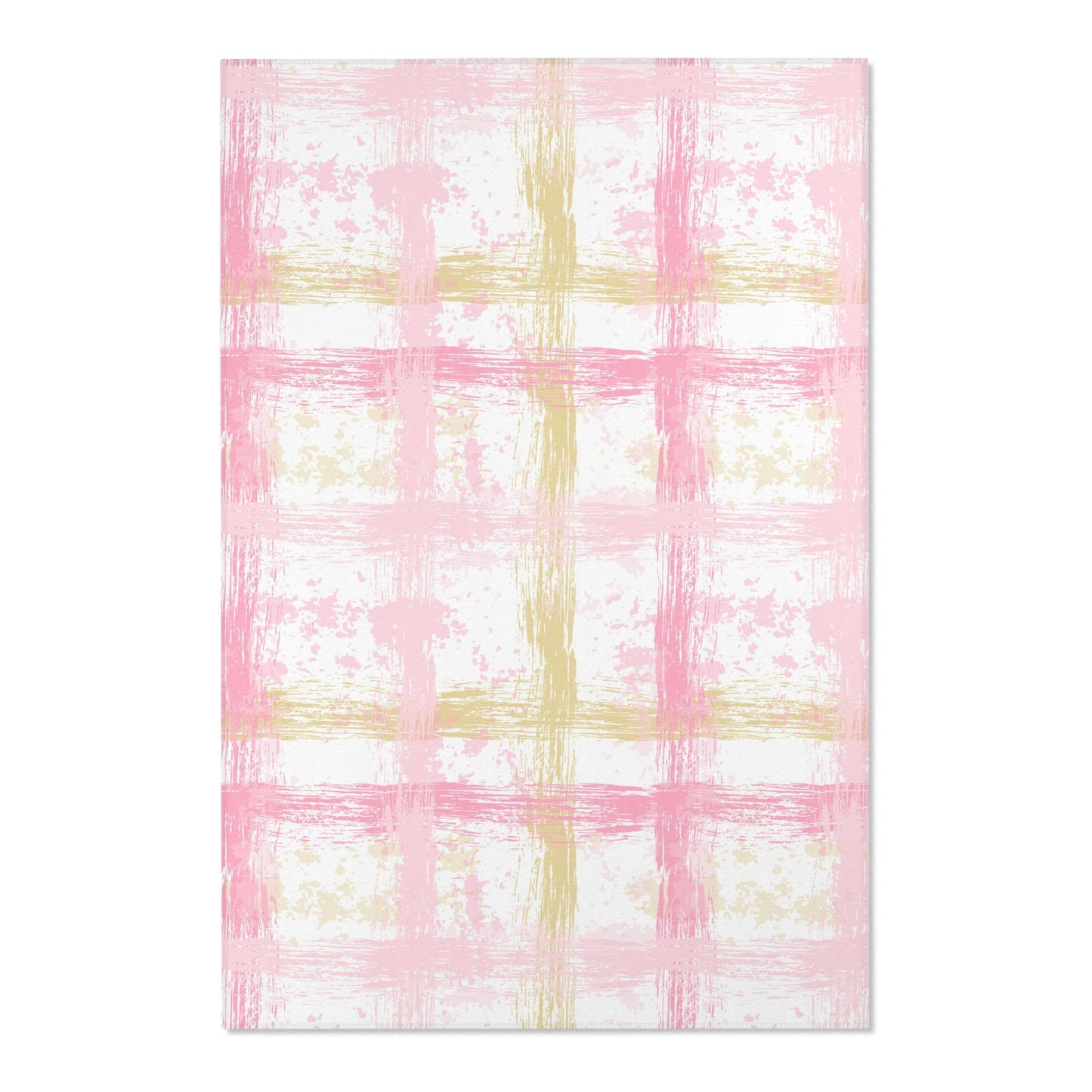 Custom Rug, Pink Plaid