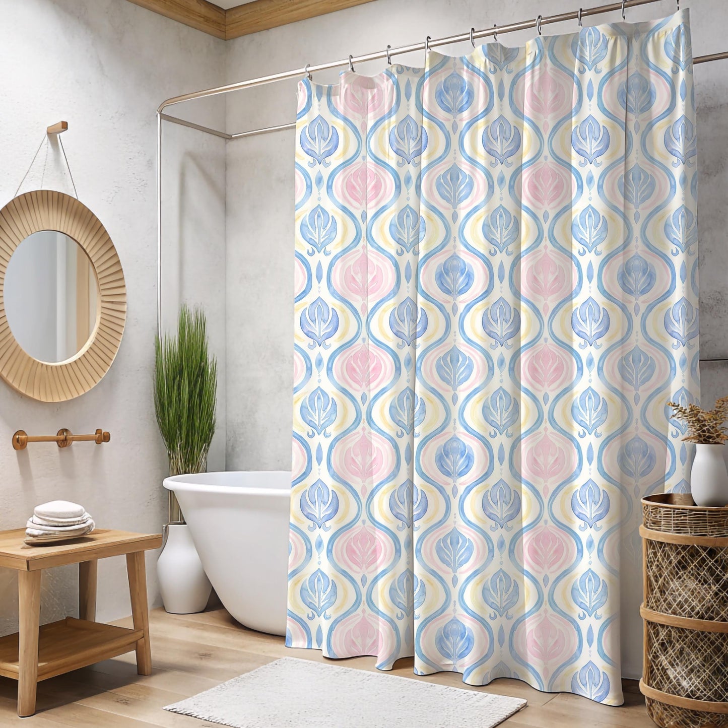 Custom Shower Curtain, Coquette Pattern