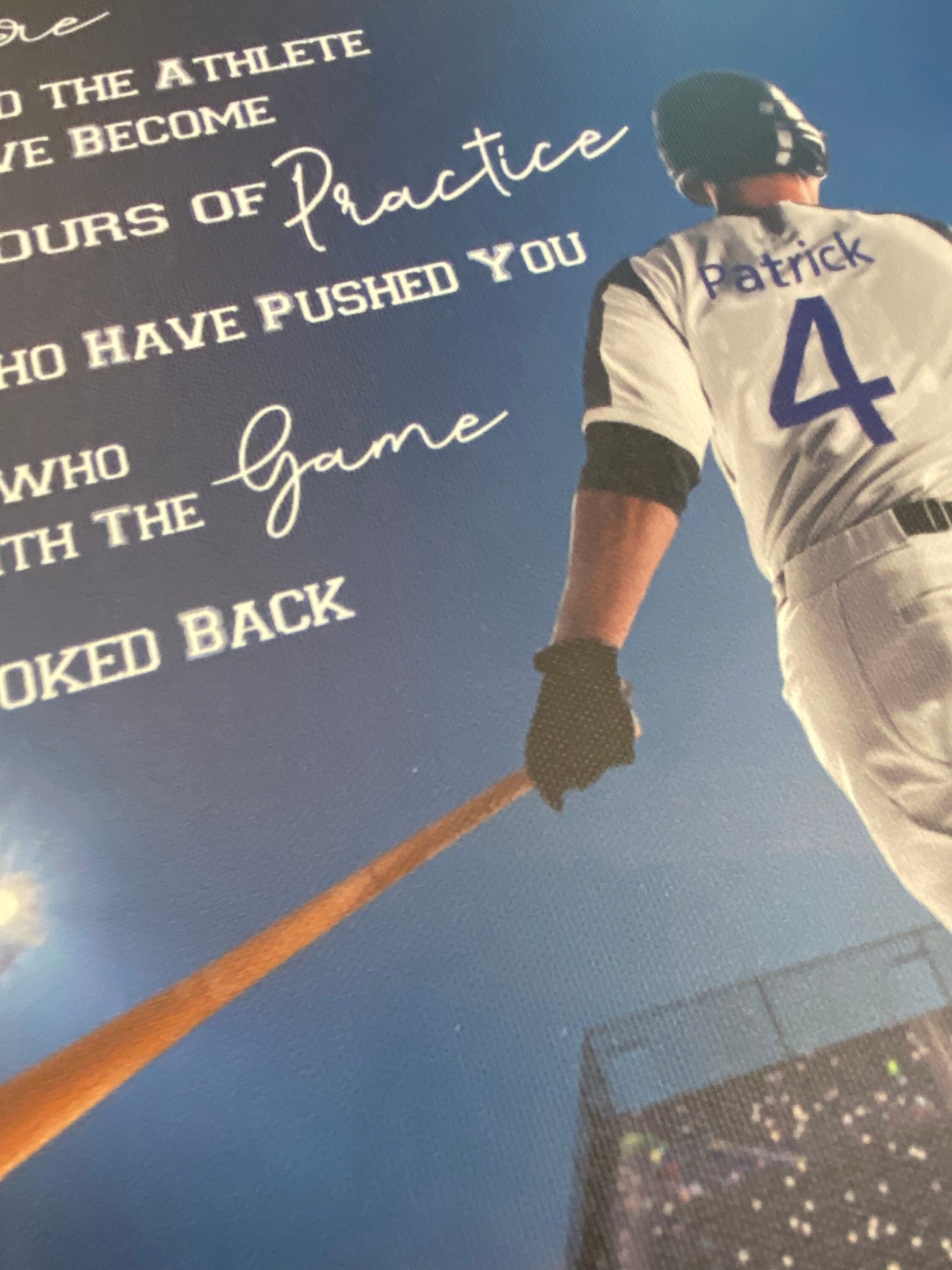 Play For Him | Customized Art | Baseball Canvas | Motivation Art | Canvas Gallery Wraps