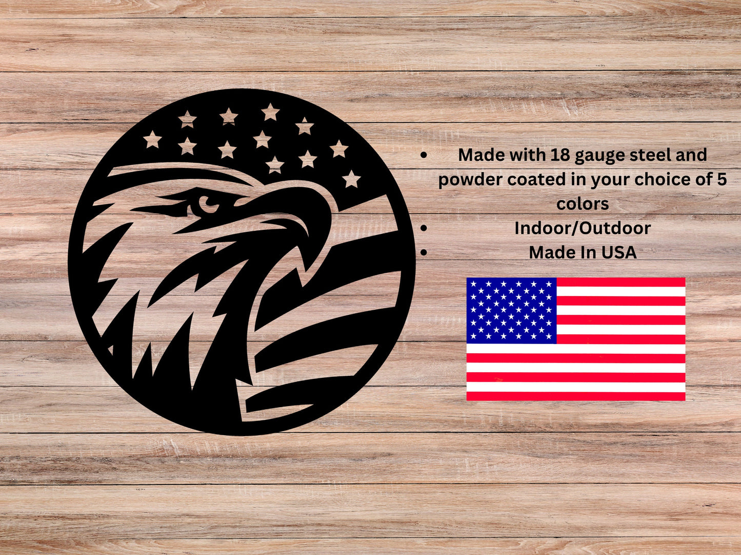 American Flag Metal Sign