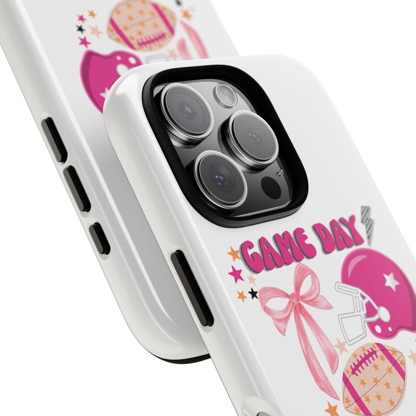 Phone Cases, Game Day Cute Pink Football Helmet & Bows