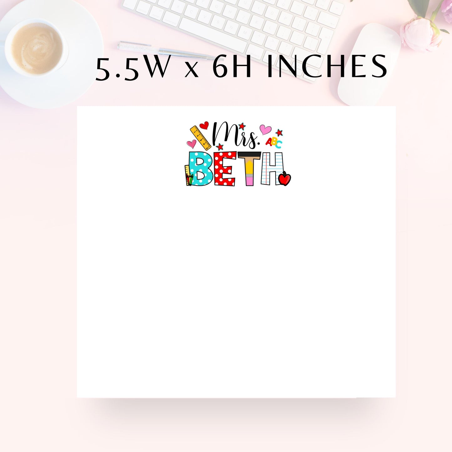 Personalized Notepad, School Supplies