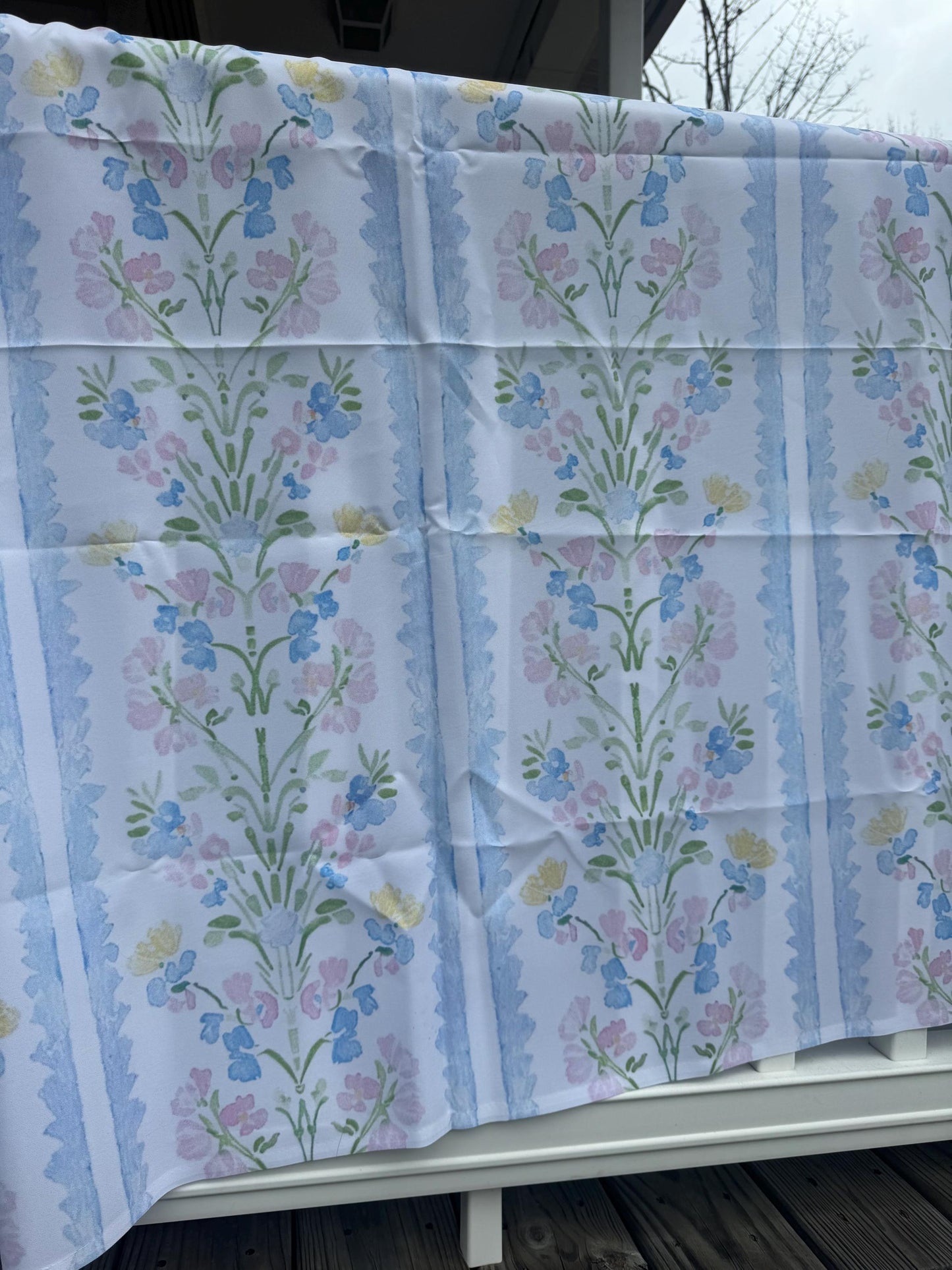 Custom Shower Curtain, Coquette Floral