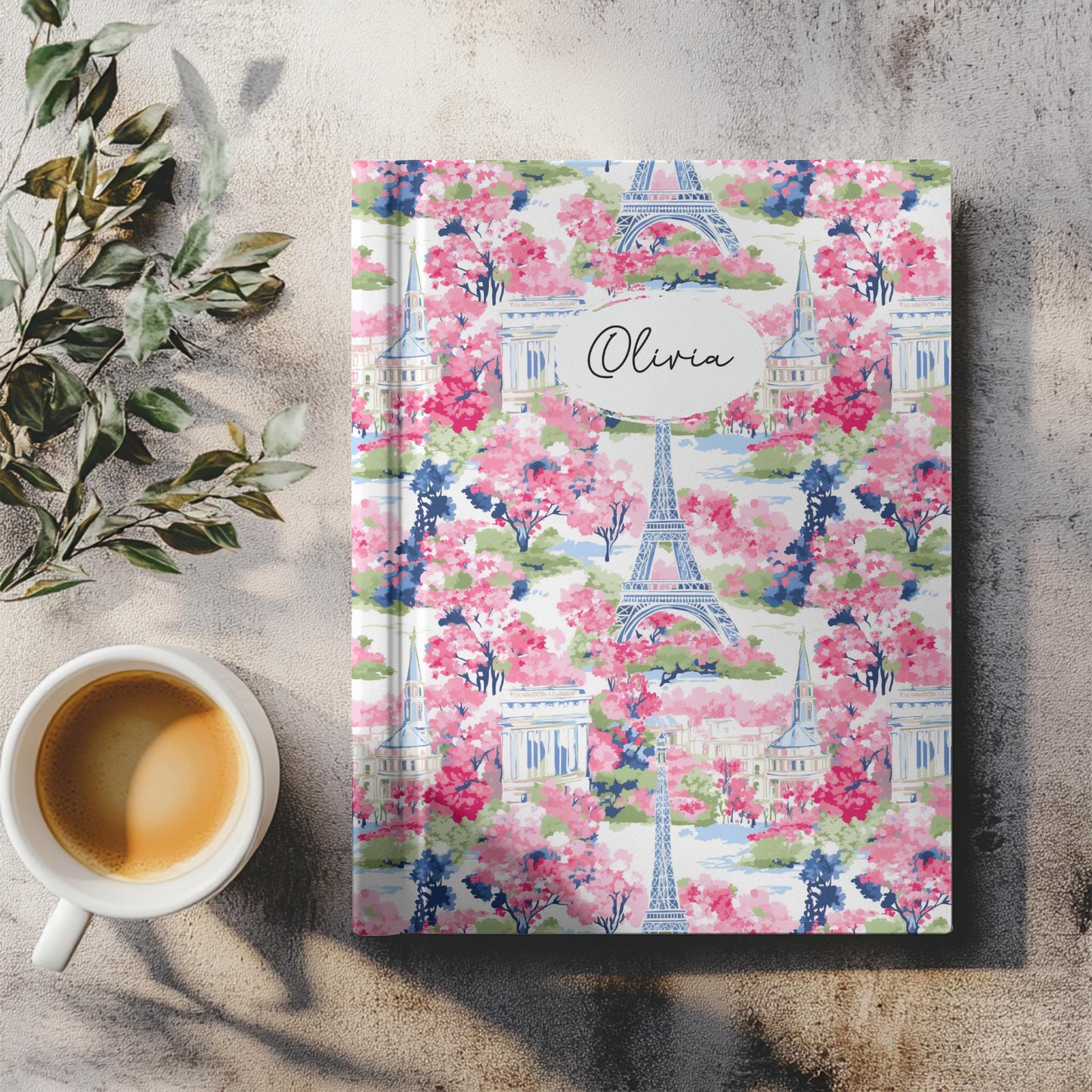 Personalized Watercolor Floral Journal