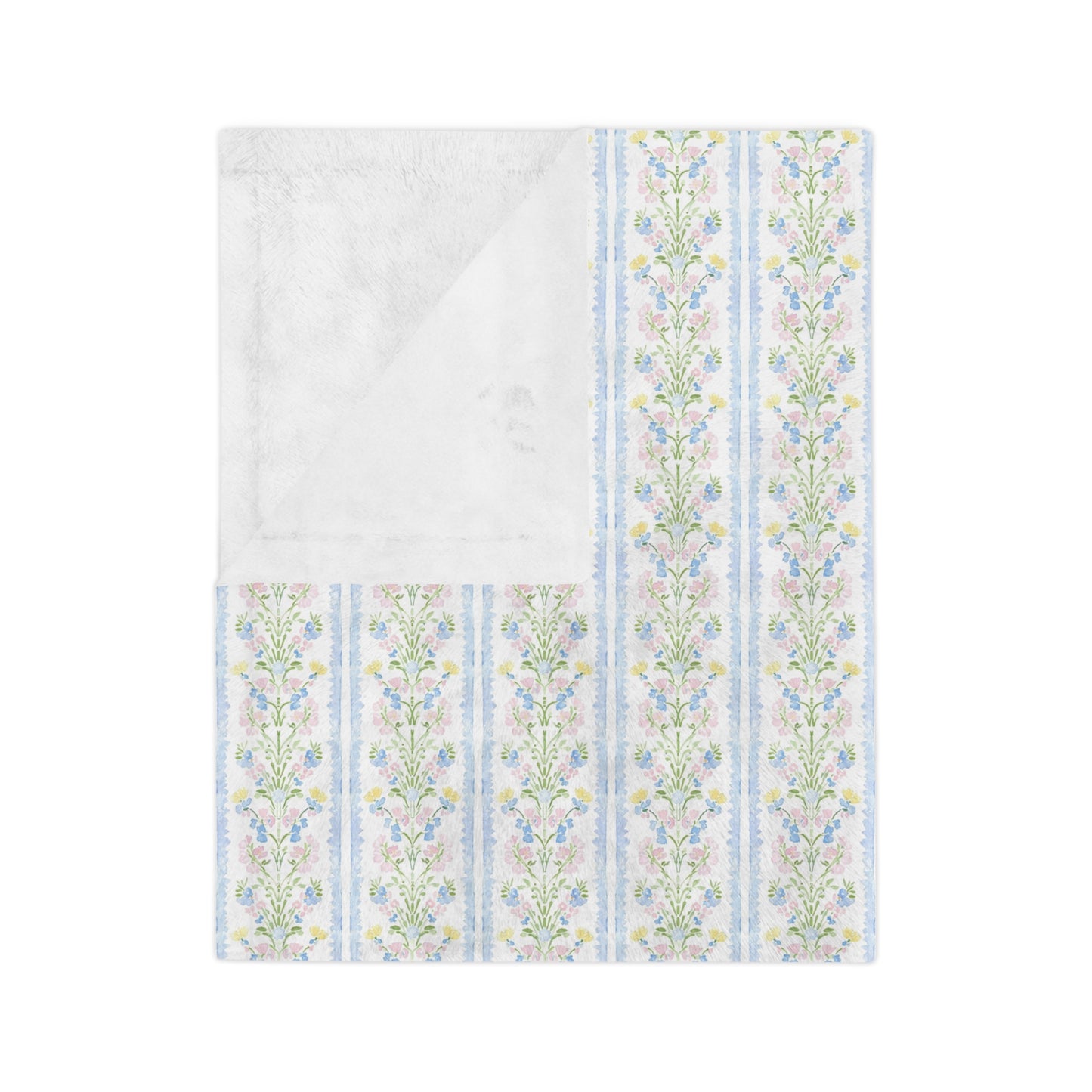 Velveteen Microfiber Blanket - Soft Florals