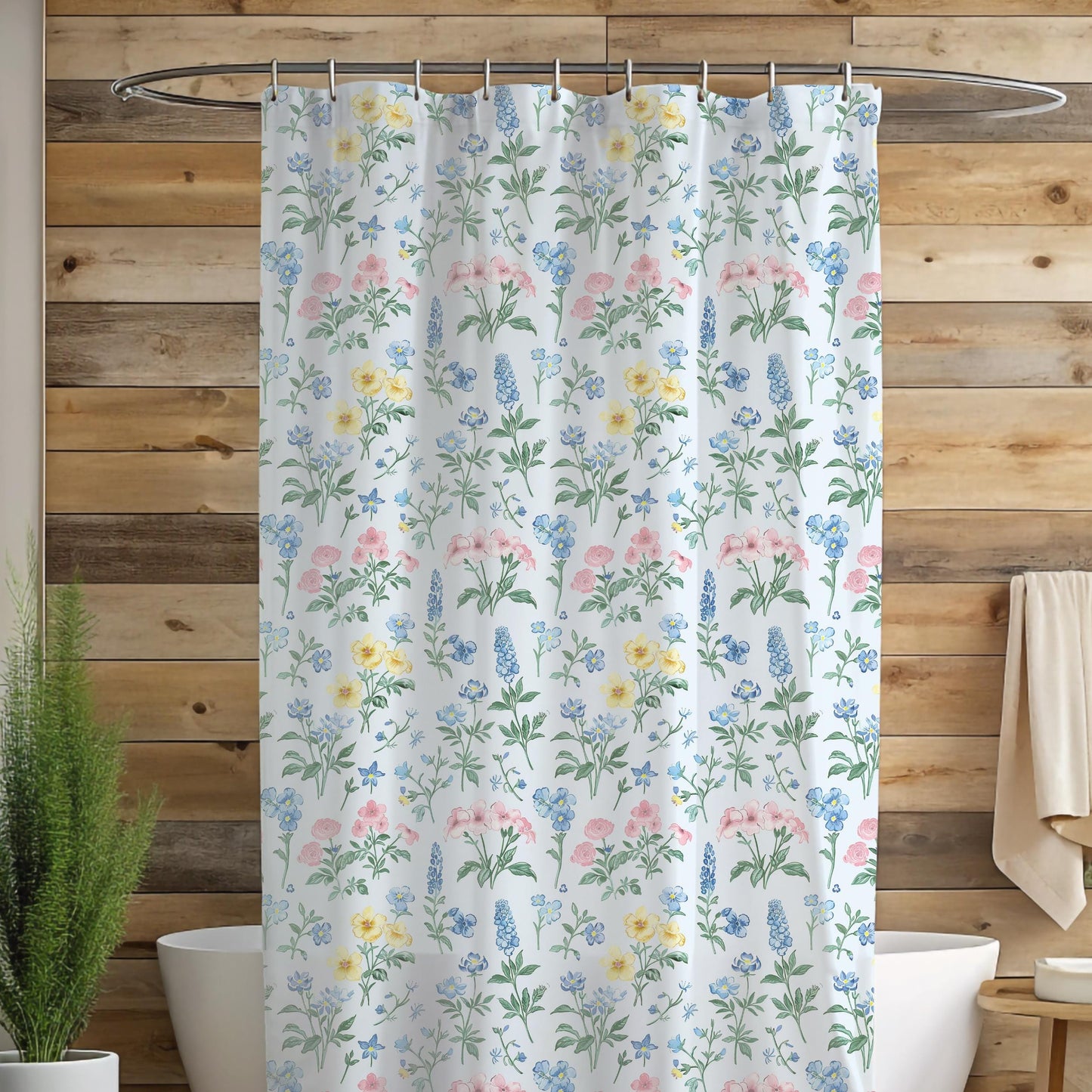 Custom Shower Curtain, Wildflowers