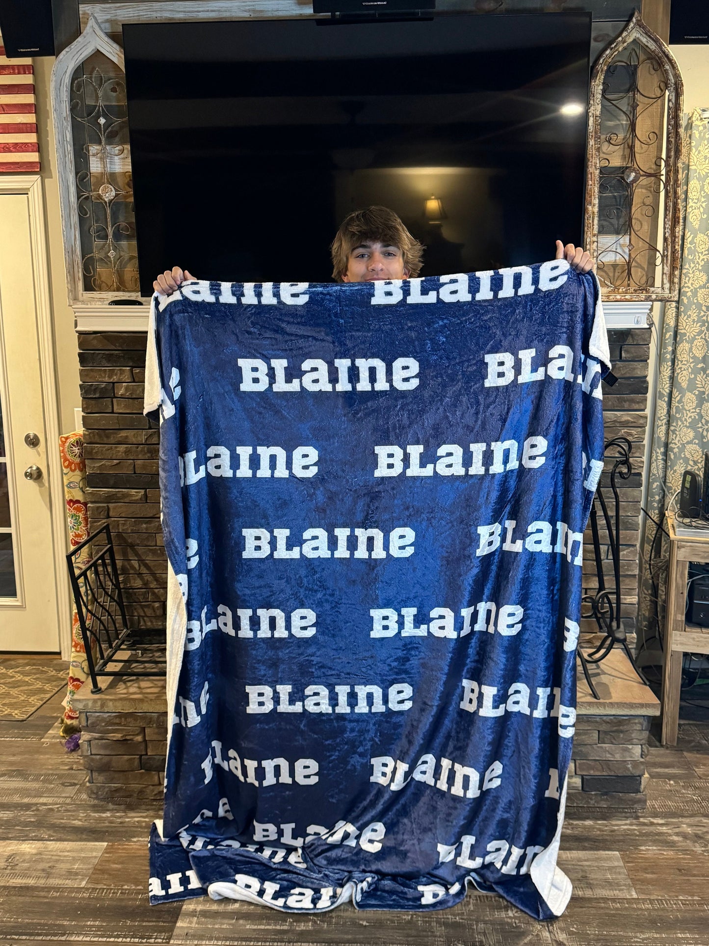Customizable Name Blanket