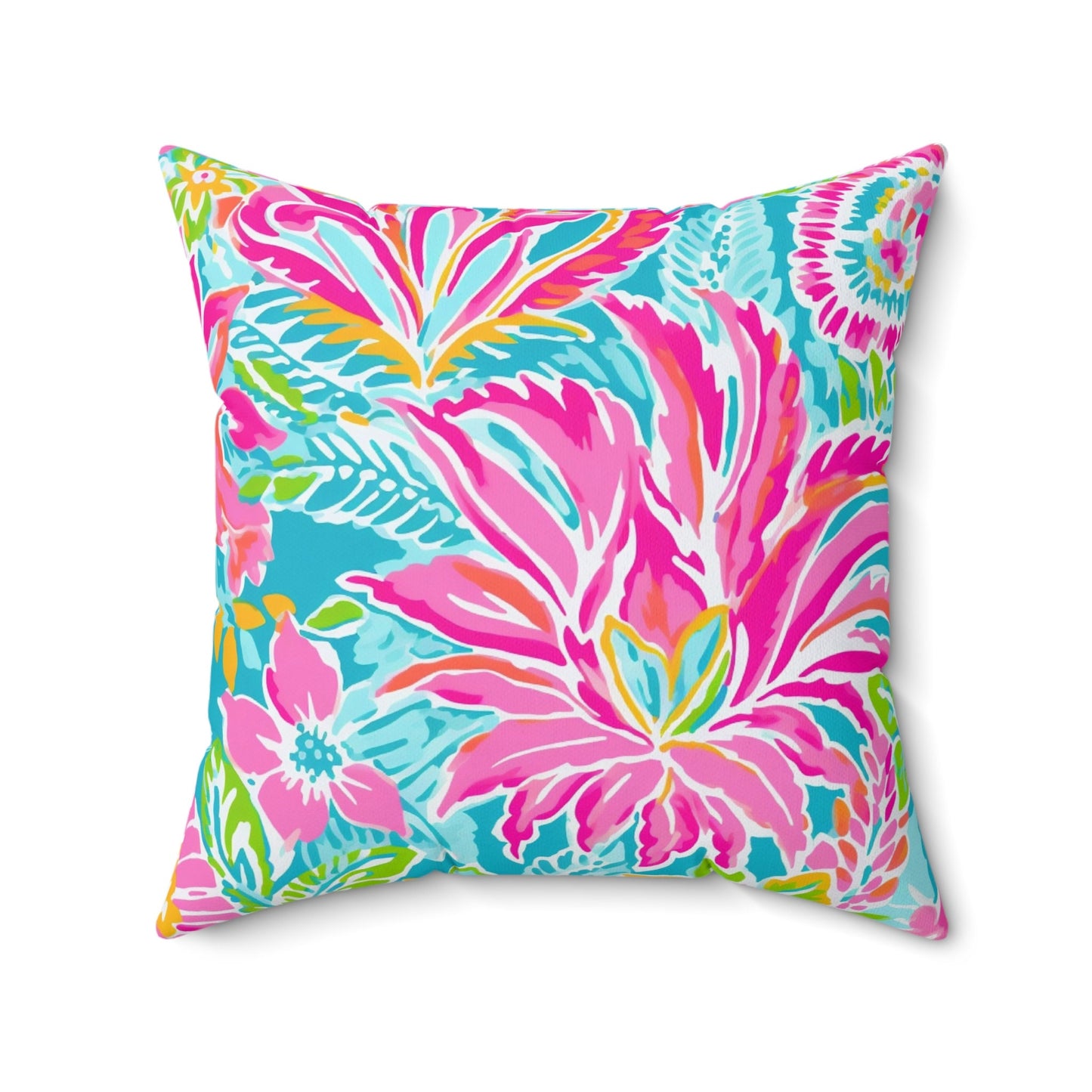 Custom Throw Pillow, Tropical Floral