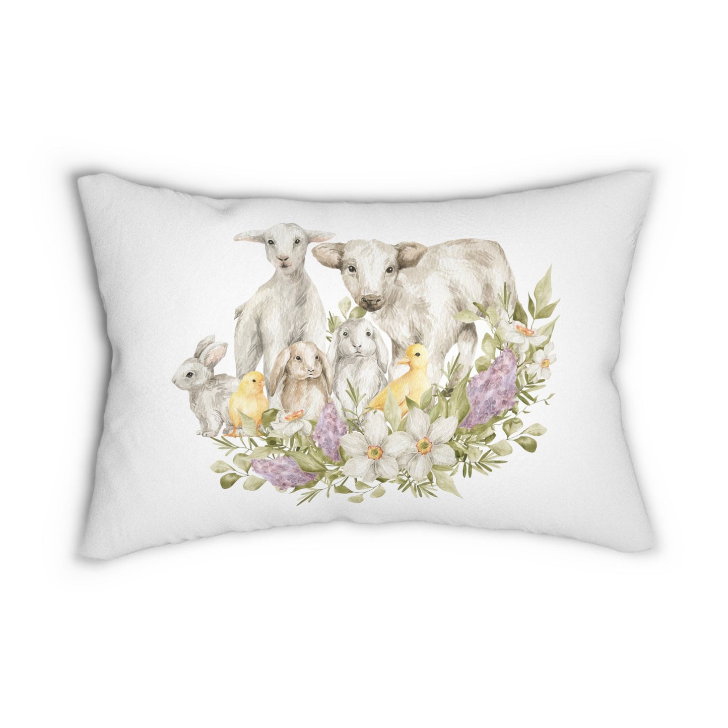 Custom Throw Pillow, Lamb