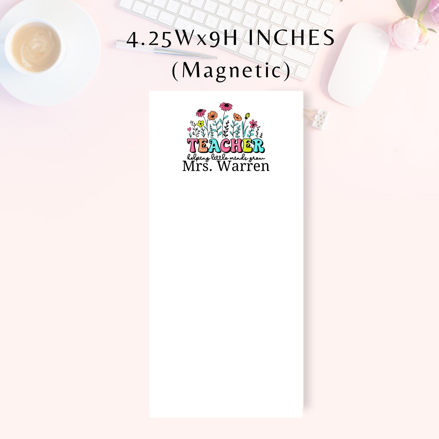 Personalized Notepad, Teacher, Helping Little Minds Grow