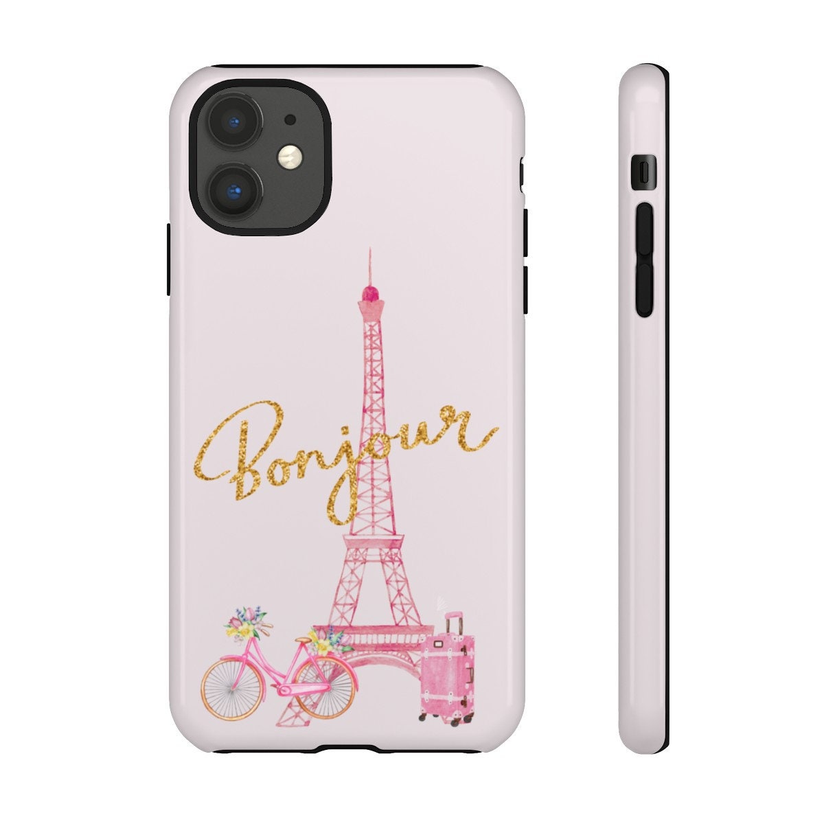 Custom Phone Case, Eiffel Tower Bonjour