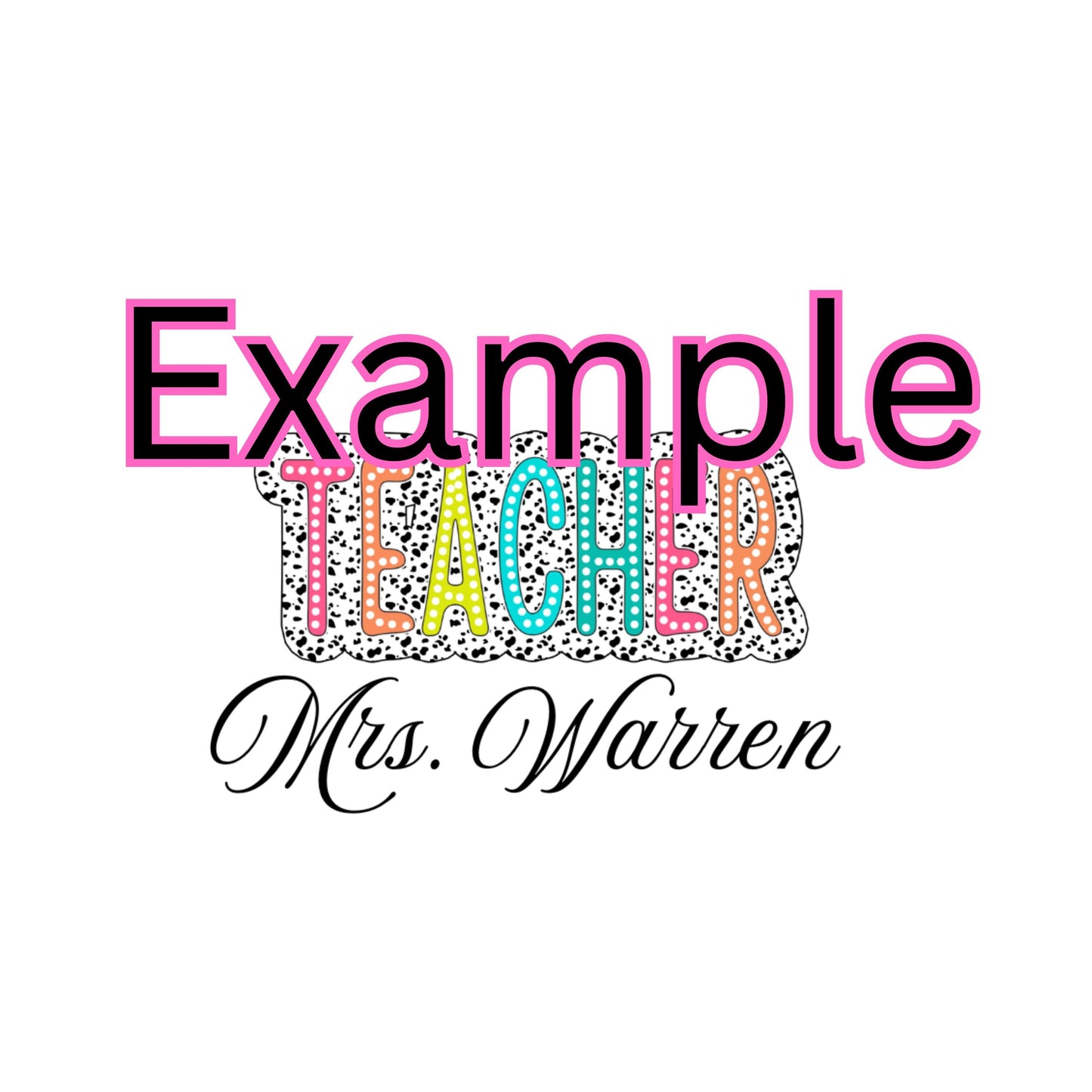 Personalized Notepad, Teacher, Dalmation Background