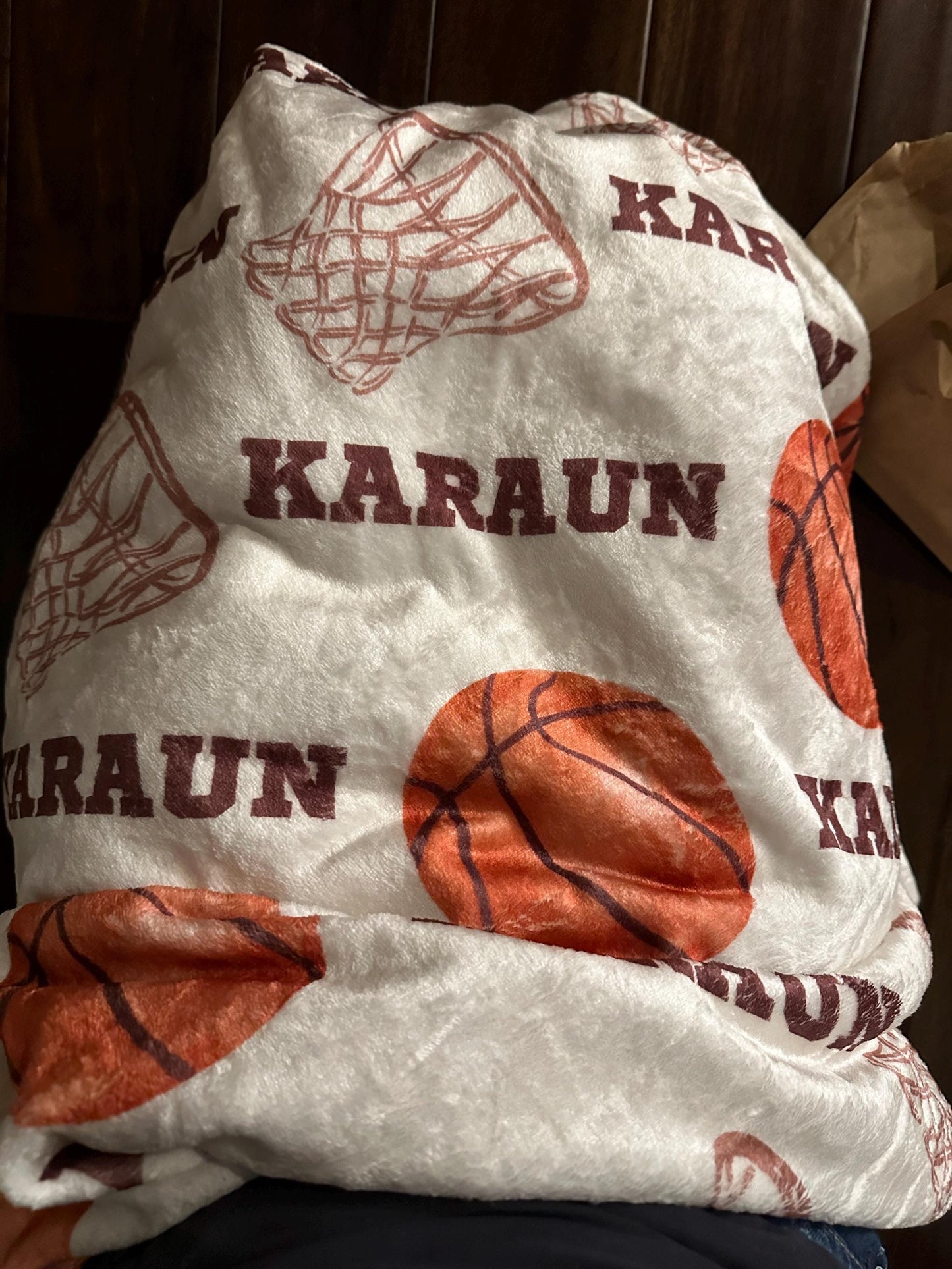 Personalized Sports Blanket - Basketball