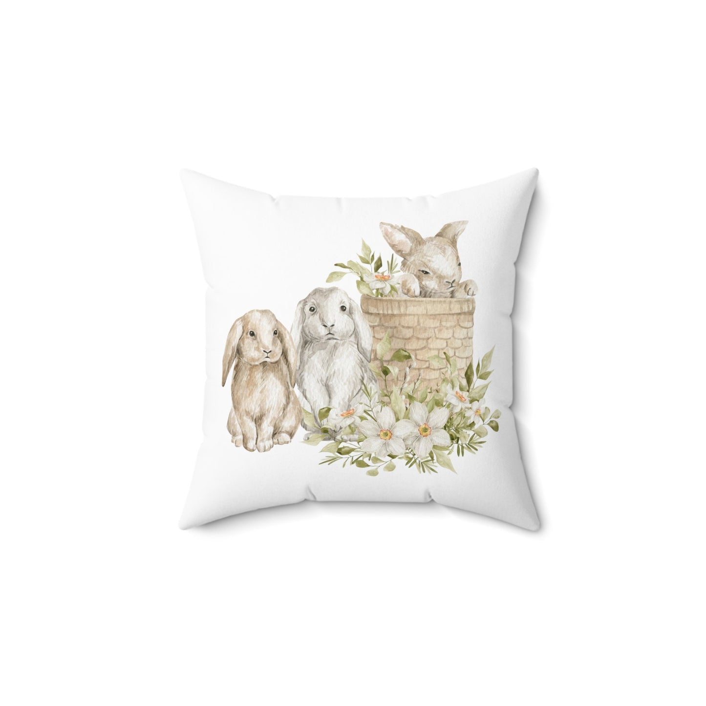 Custom Throw Pillow, Bunnies