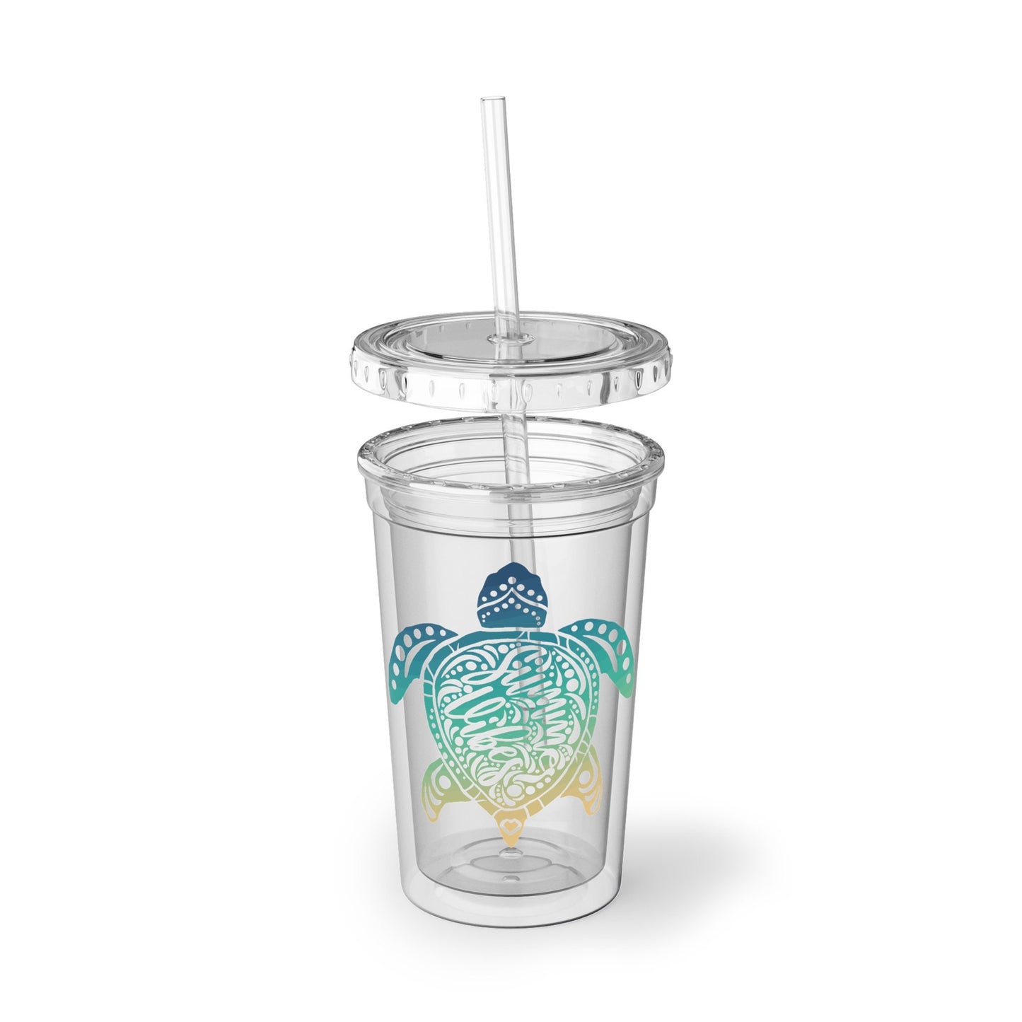 Summer Vibes Turtle Acrylic Cup