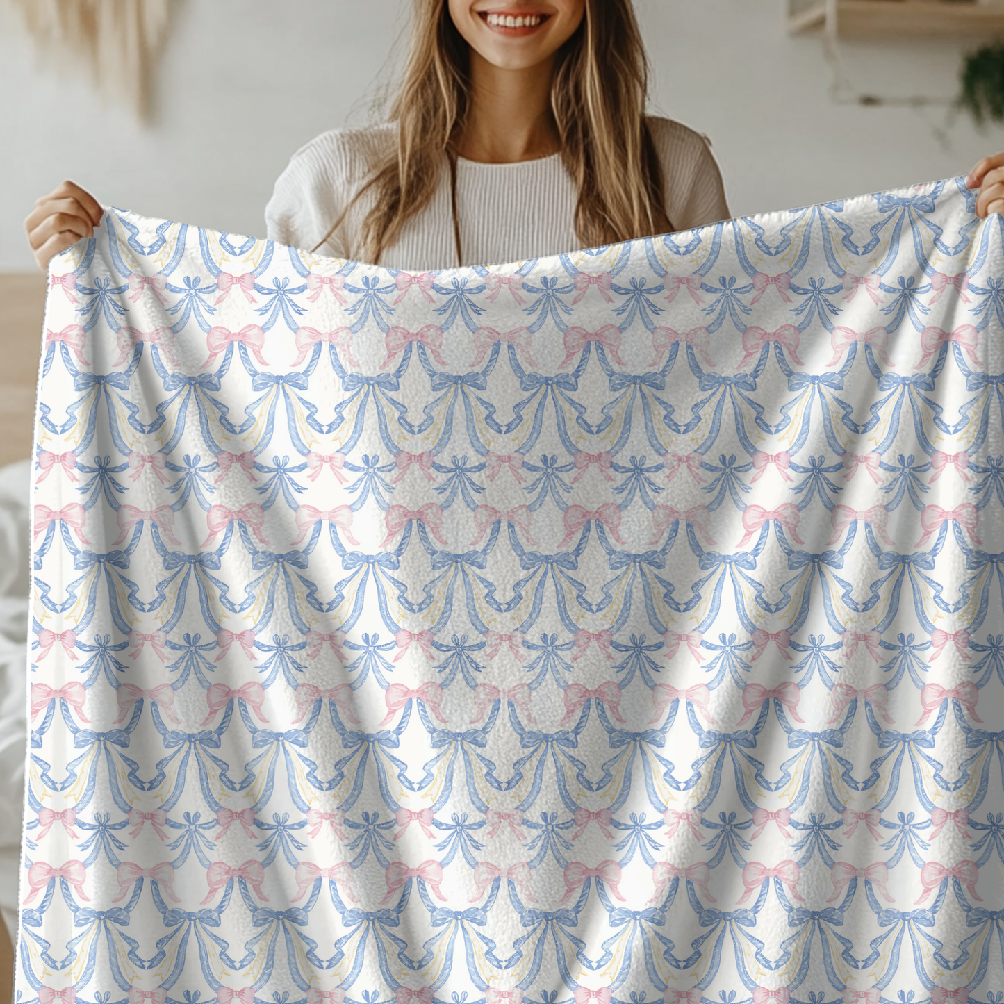 Velveteen Microfiber Blanket - Baby Girl