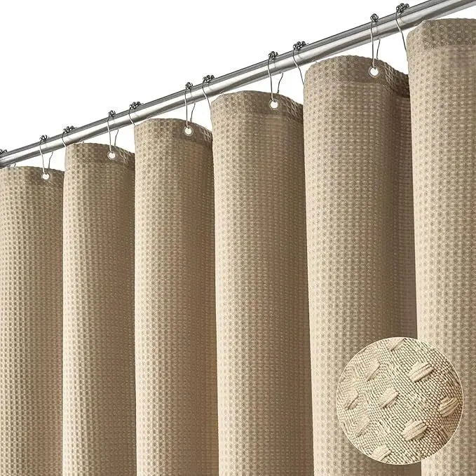 Waffle Waterproof Shower Curtain