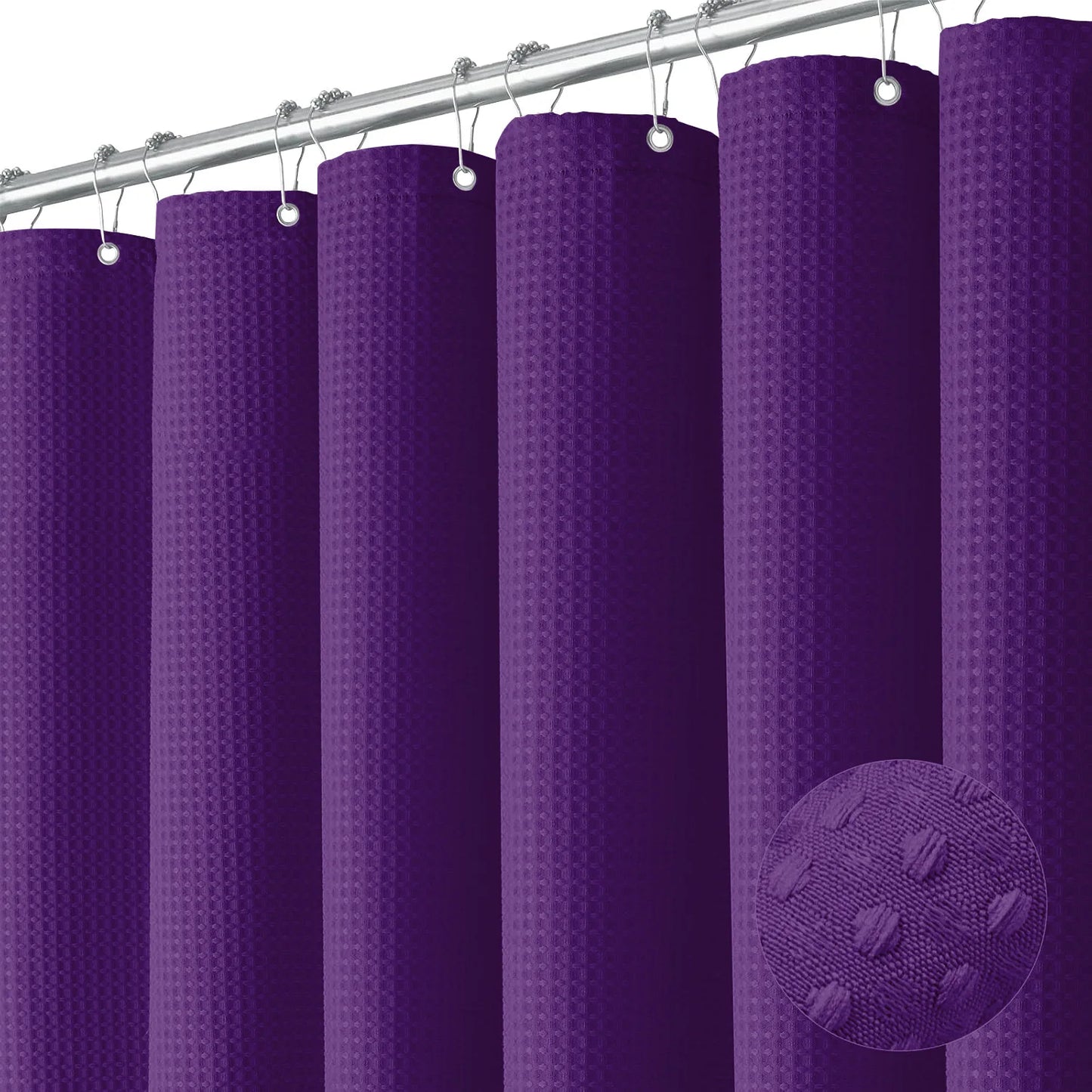 Waffle Waterproof Shower Curtain