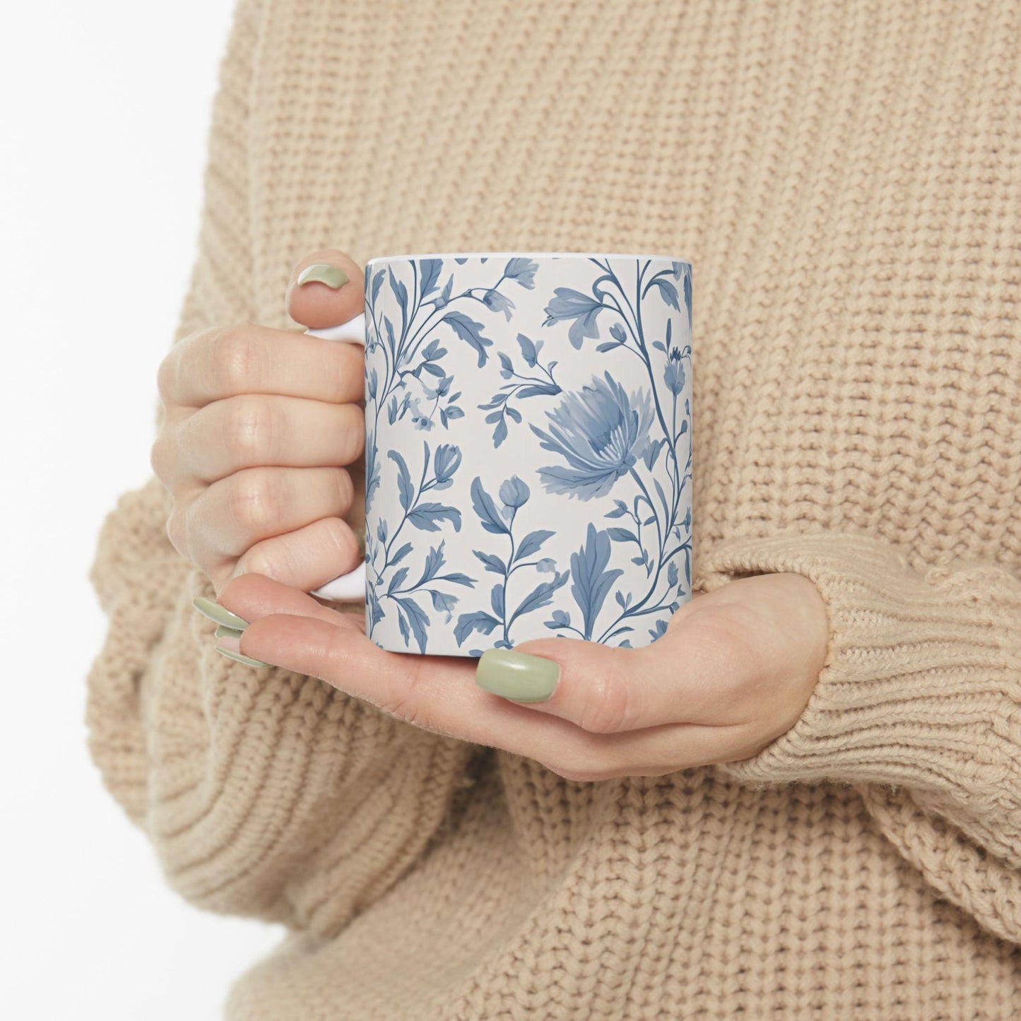 Coffee Mug, Blue Floral