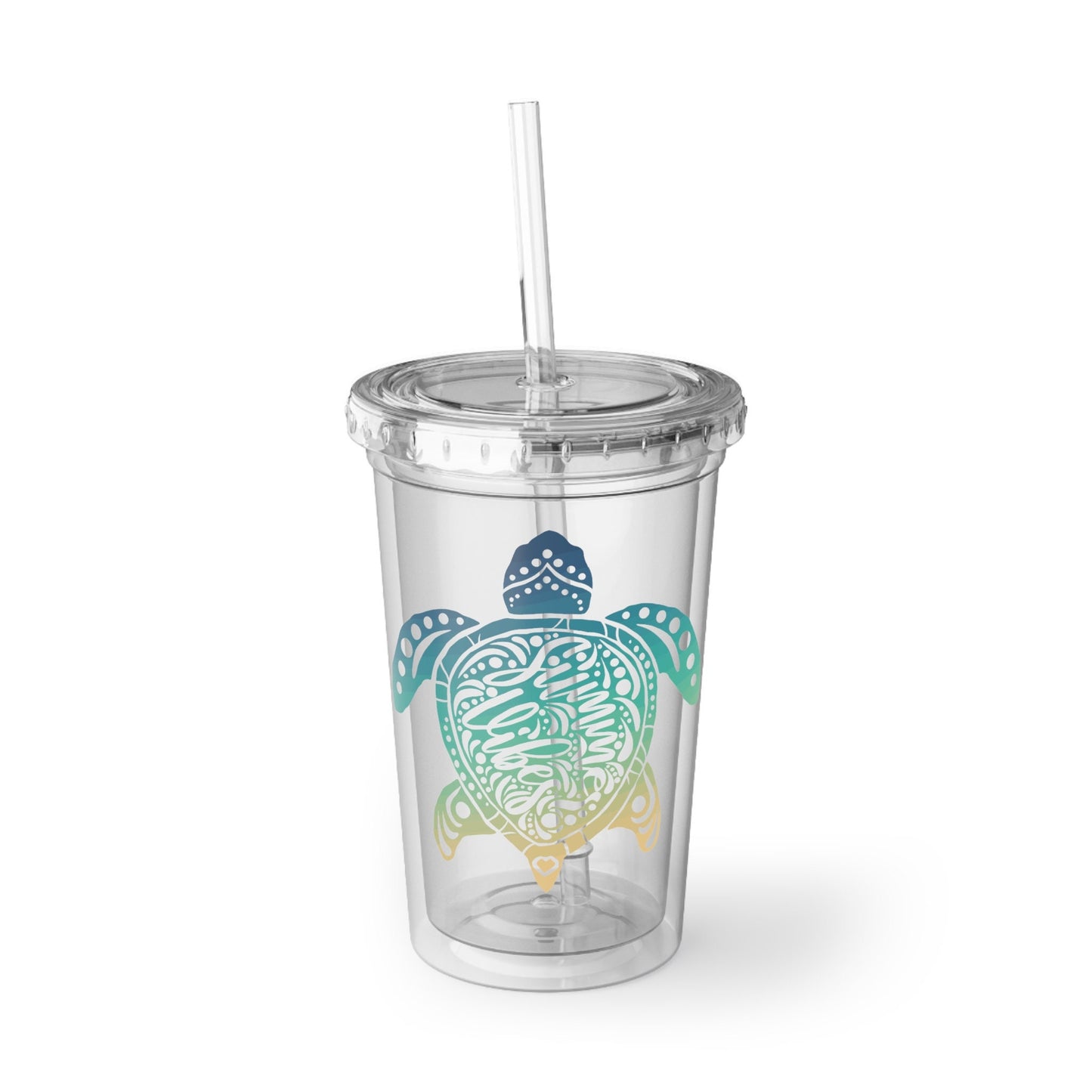 Summer Vibes Turtle Acrylic Cup