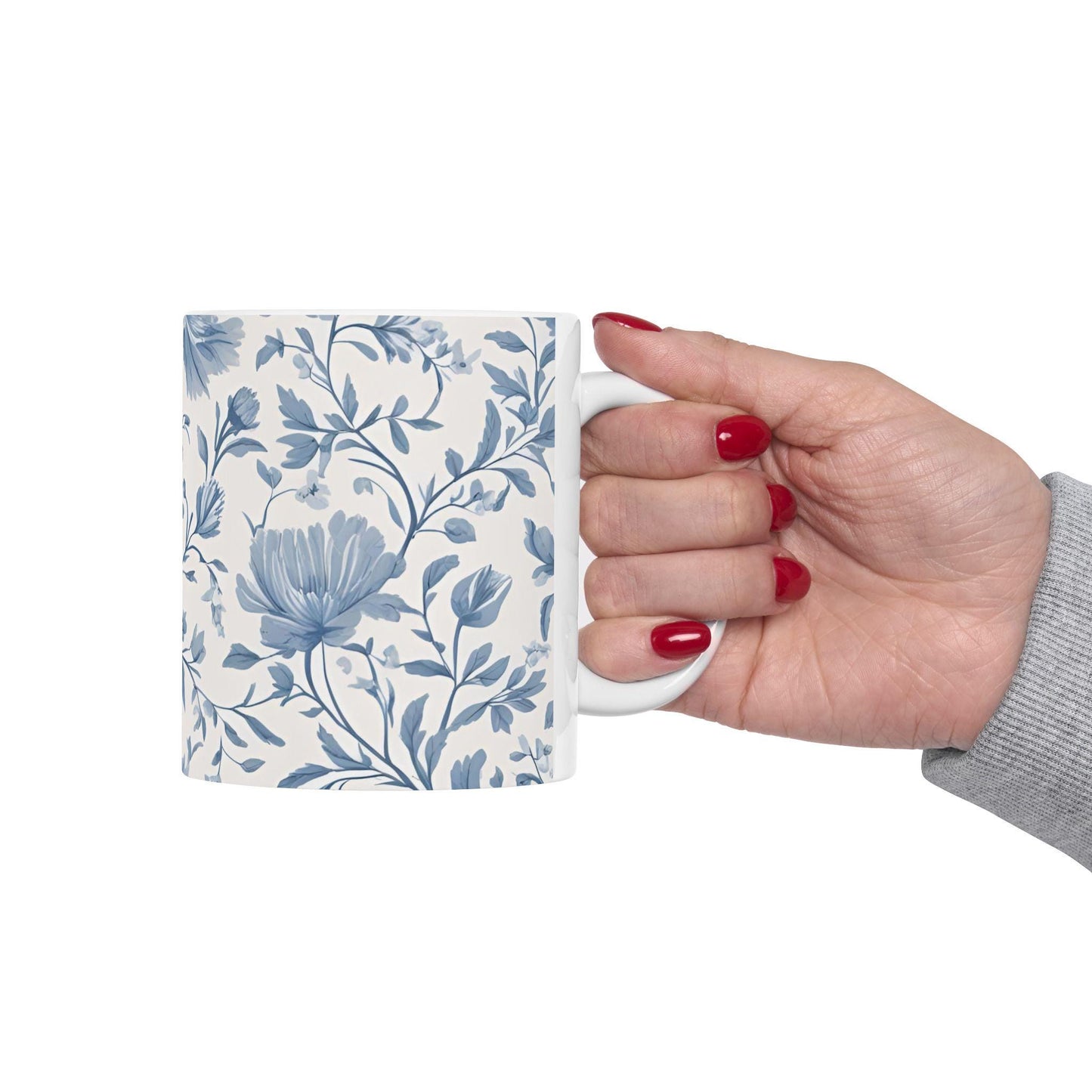 Coffee Mug, Blue Floral