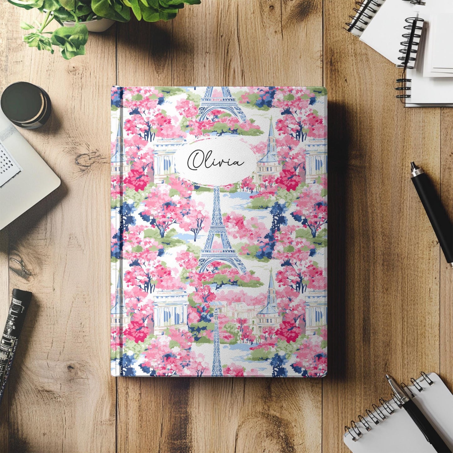 Personalized Watercolor Floral Journal