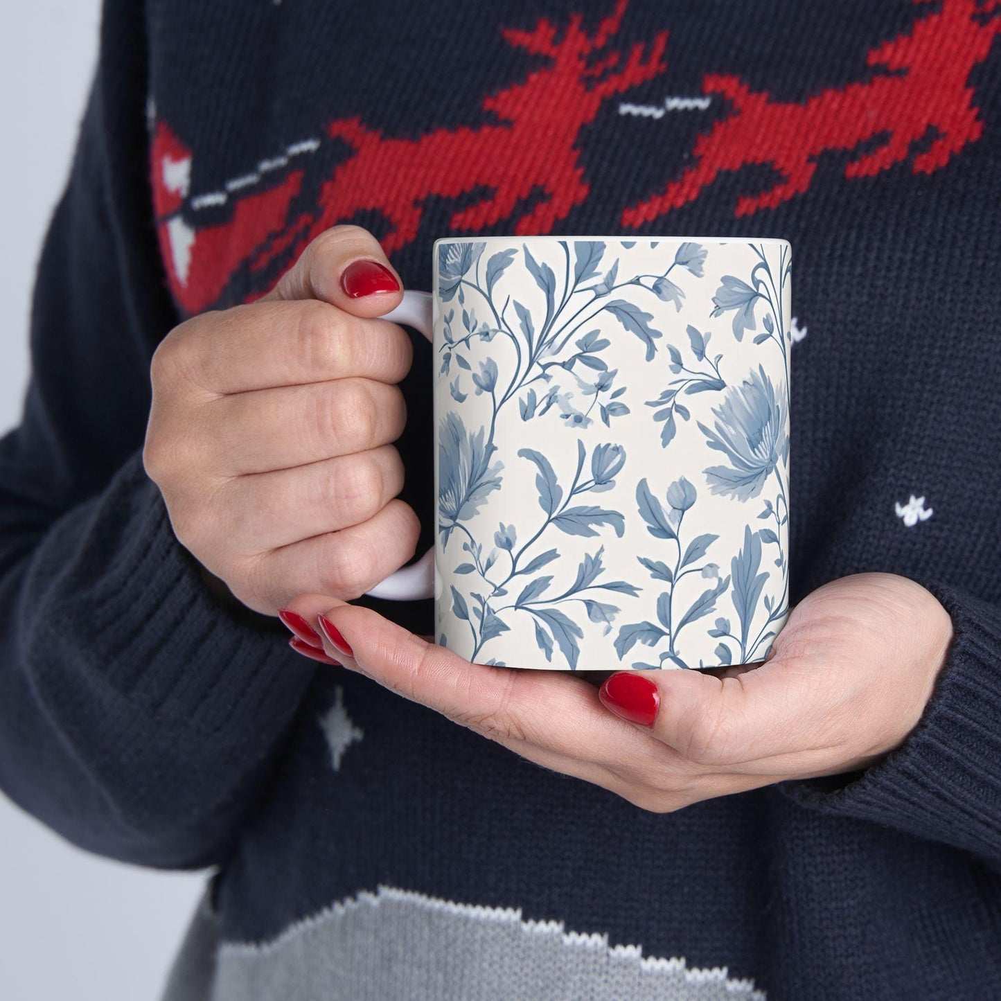 Coffee Mug, Blue Floral