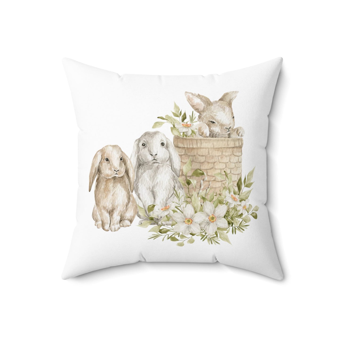 Custom Throw Pillow, Bunnies