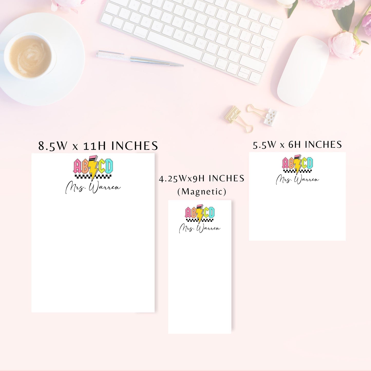 Personalized Notepad, ABCD