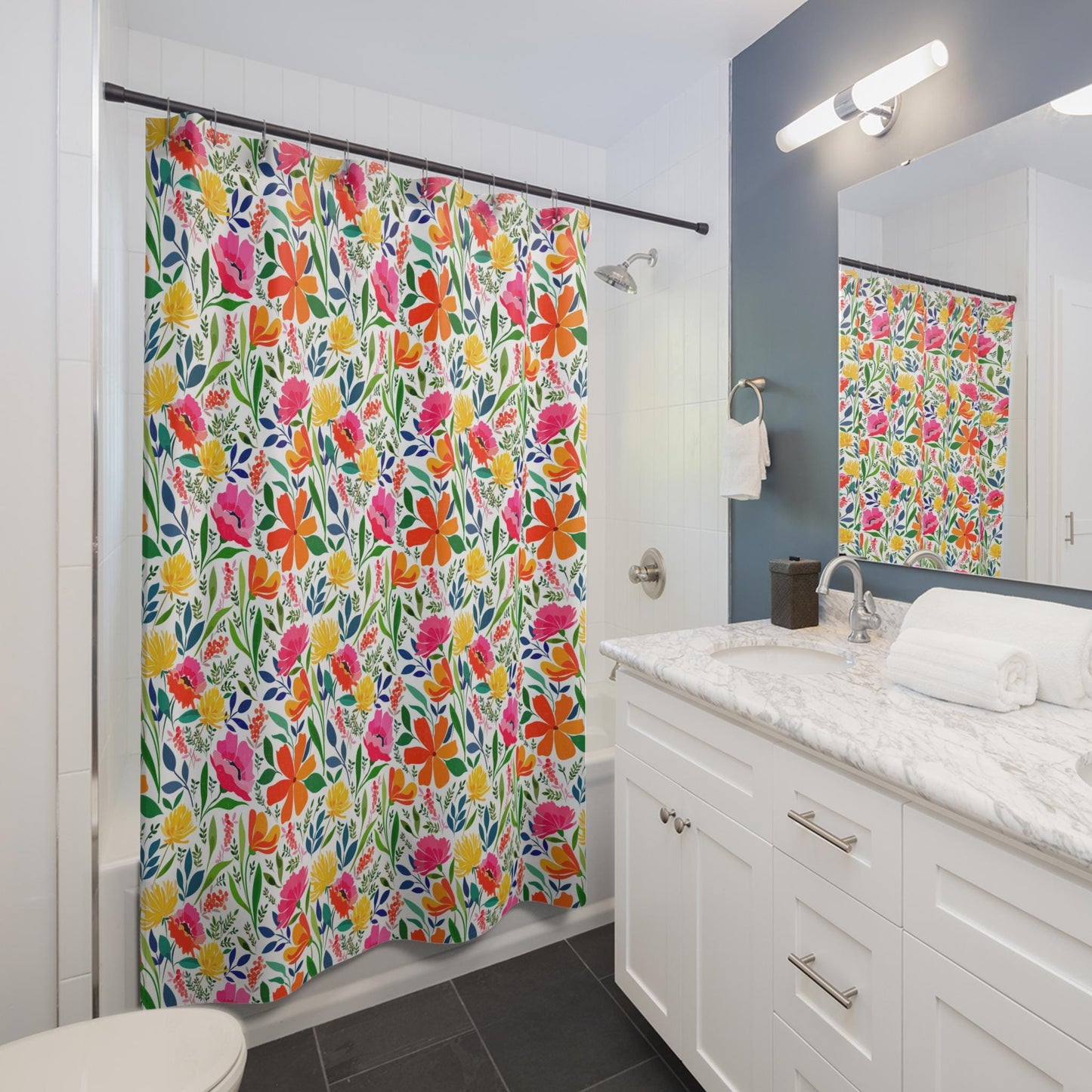 Custom Shower Curtain, Wildflowers