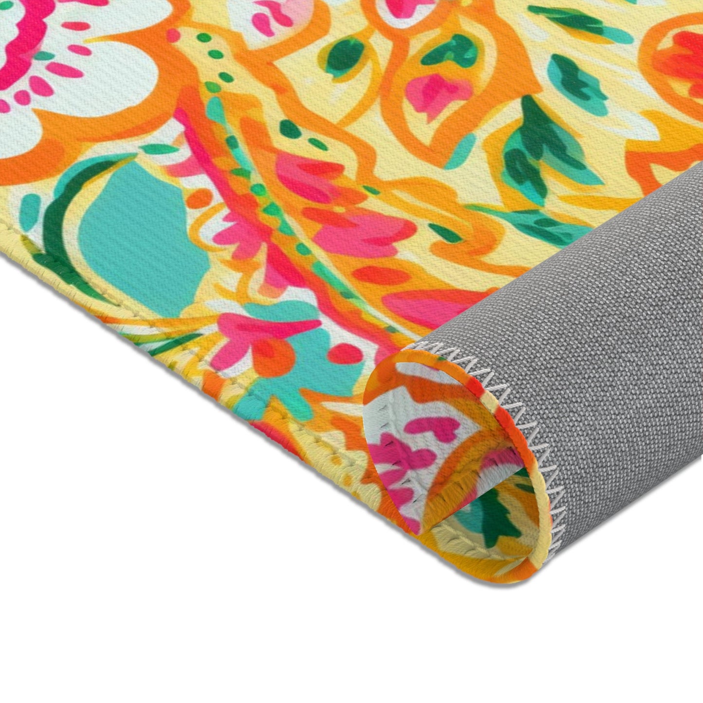 Custom Rug, Bright Paisley
