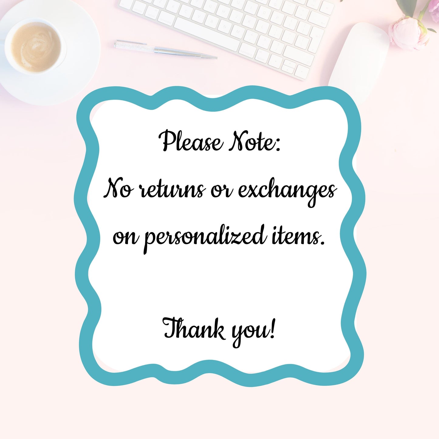 Personalized Notepad, Preppy Pink Lattice