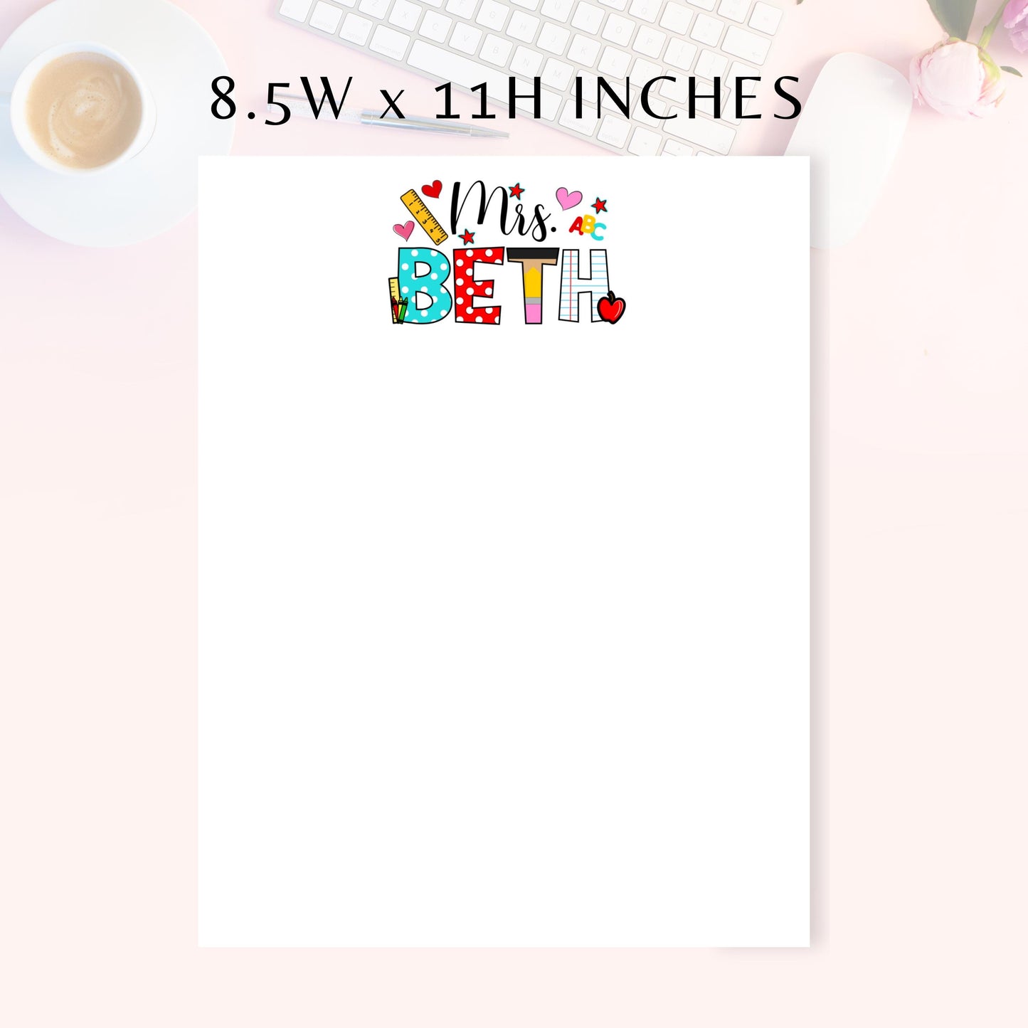 Personalized Notepad, School Supplies