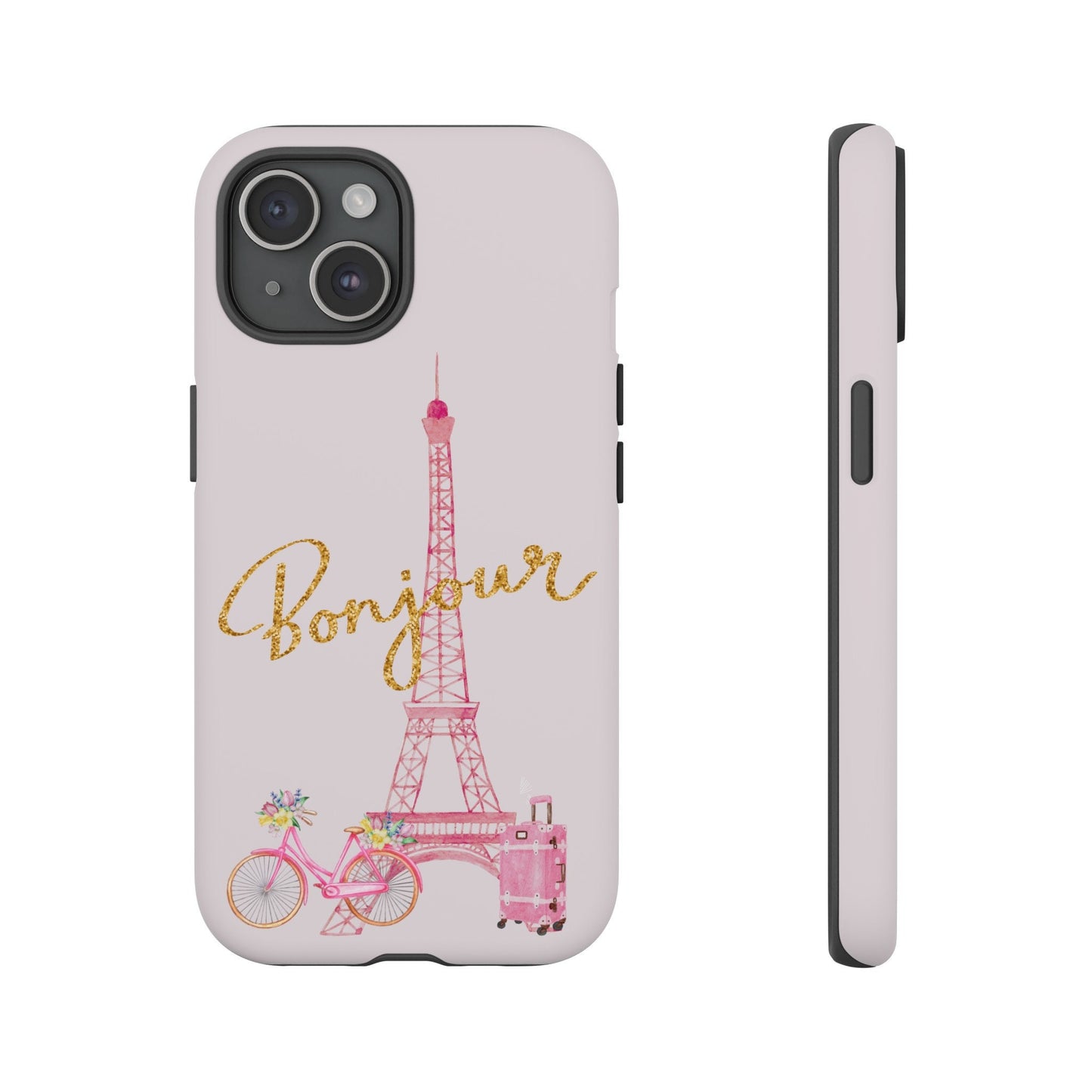 Custom Phone Case, Eiffel Tower Bonjour
