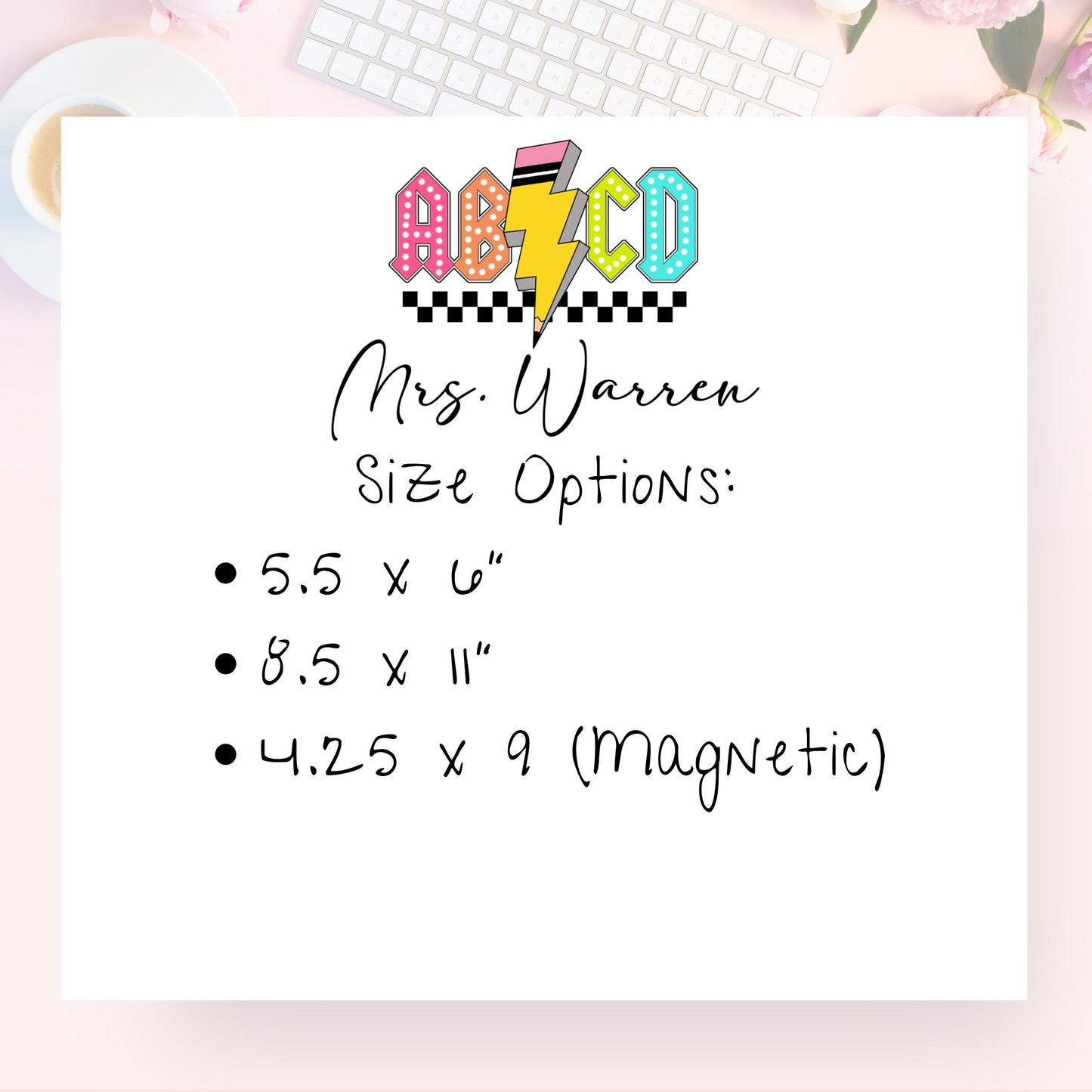 Personalized Notepad, ABCD