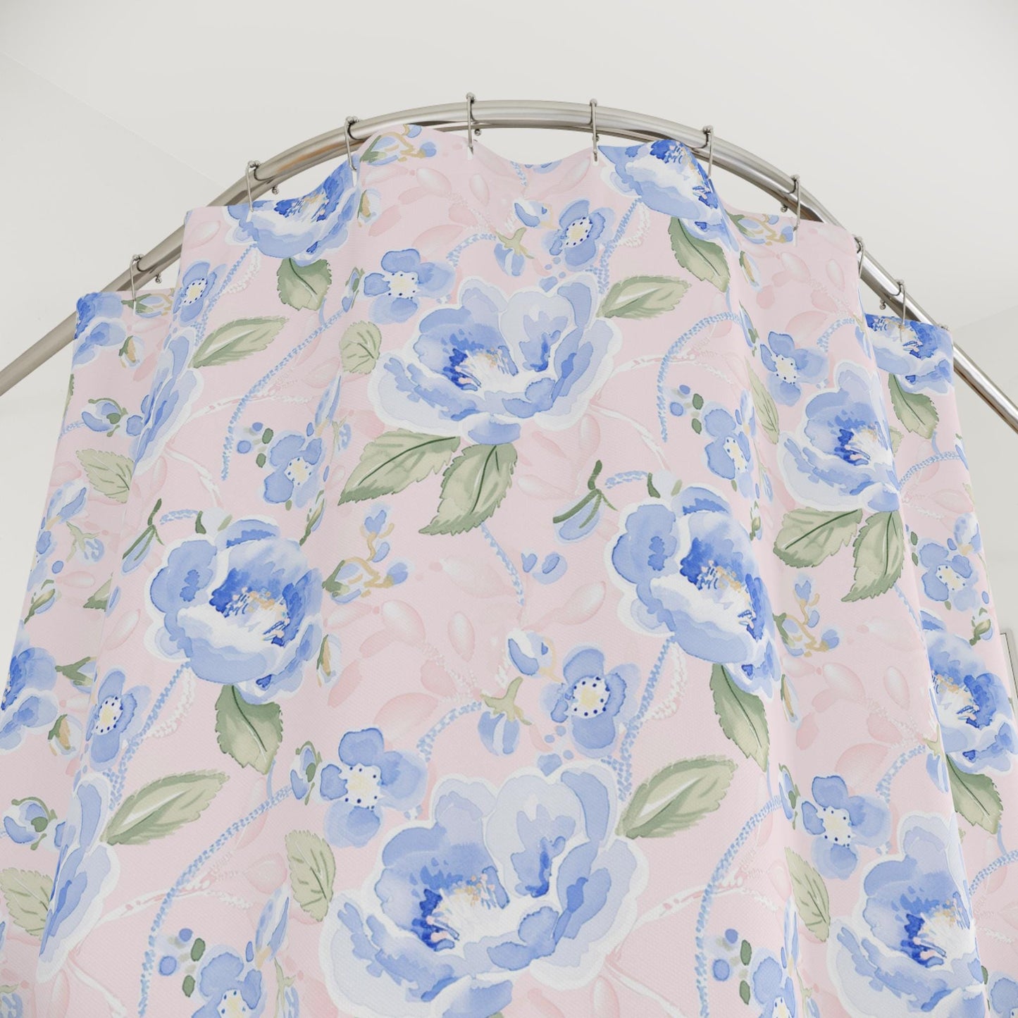 Custom Shower Curtain, Soft Florals