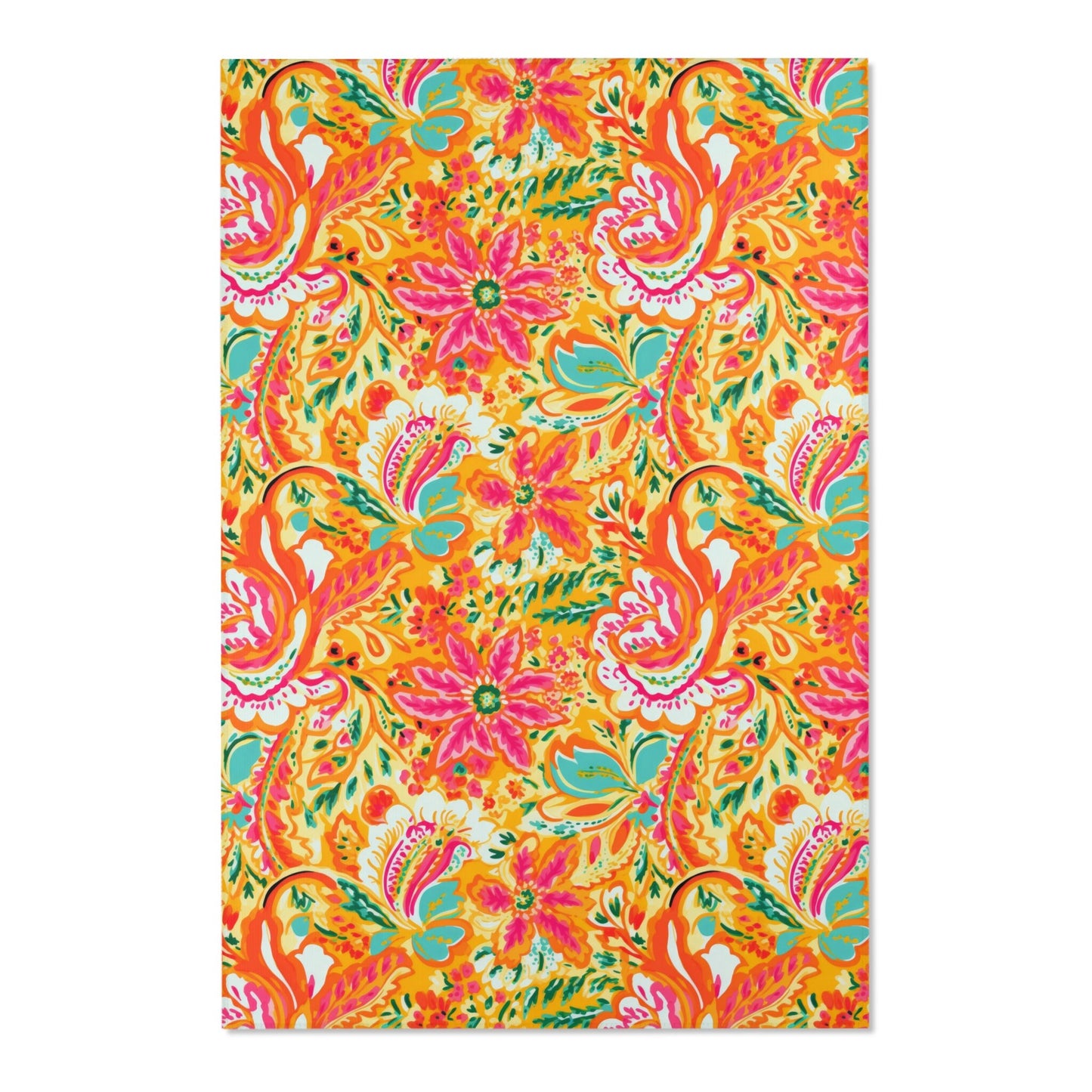 Custom Rug, Bright Paisley