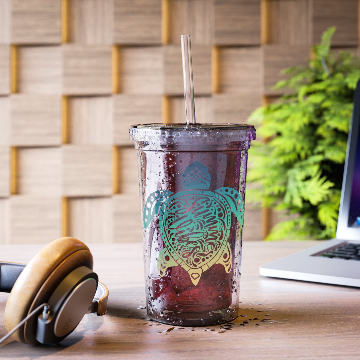 Summer Vibes Turtle Acrylic Cup