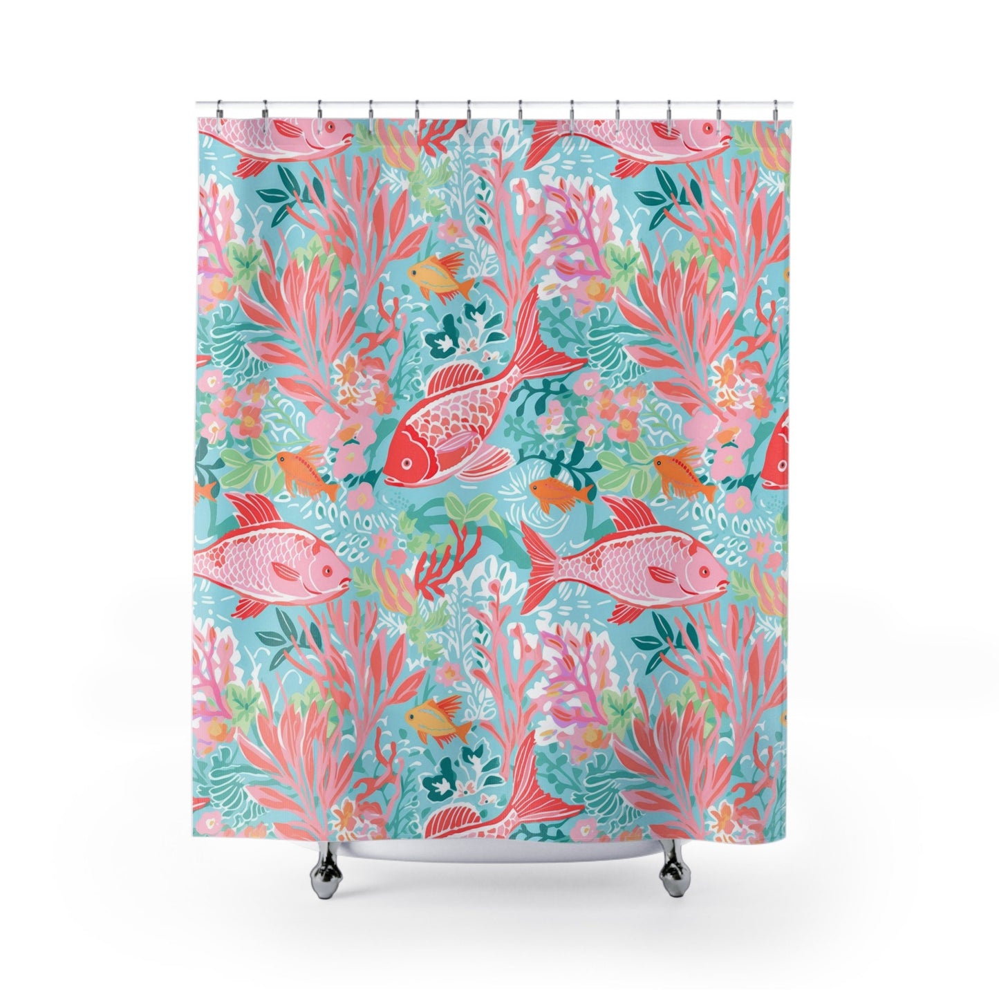 Custom Shower Curtain, Tropical Fish