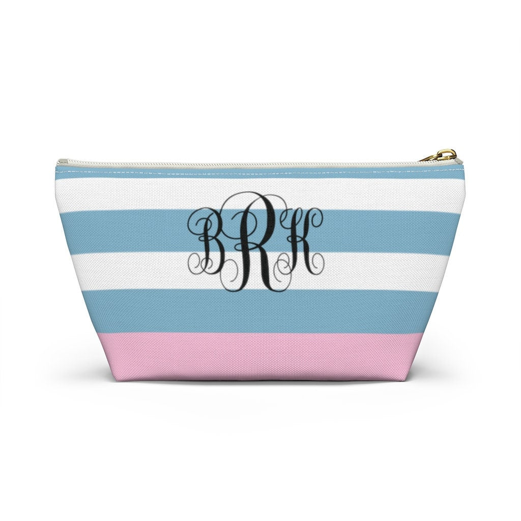 Teal and Pink Tote Bag Accessory Pouch