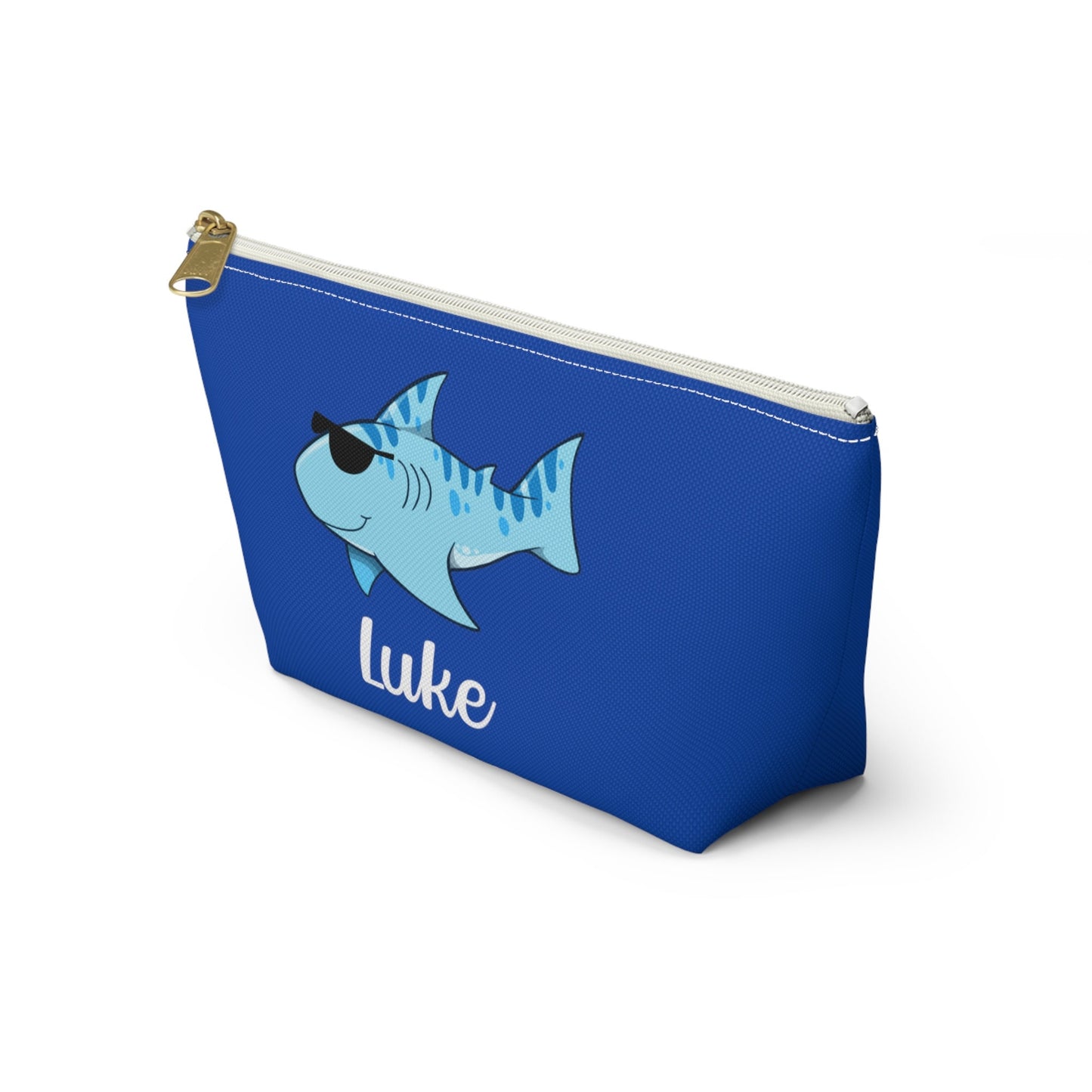 Custom Name Pencil Case | Canvas Pen Bag Gifts for Kids | Children Personalized | School Supplies | London Bear, Shark, Boho Rainbow