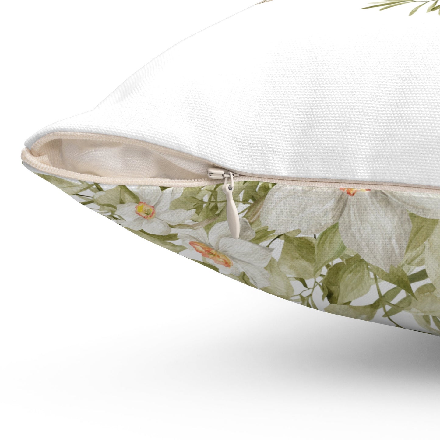 Spring Bunny Pillow | Throw Pillow | Easter | Watercolor Spring Design | Spun Polyester Square Pillow